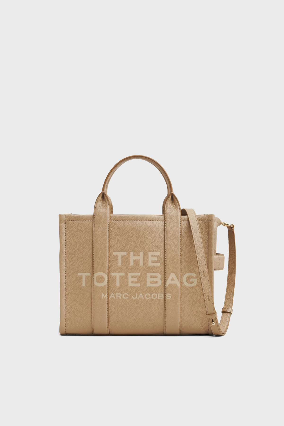 Marc Jacobs Medium Logolu Çıkarılabilir Askılı Deri Tote Kadın Çanta H004L01PF21 230 VİZON