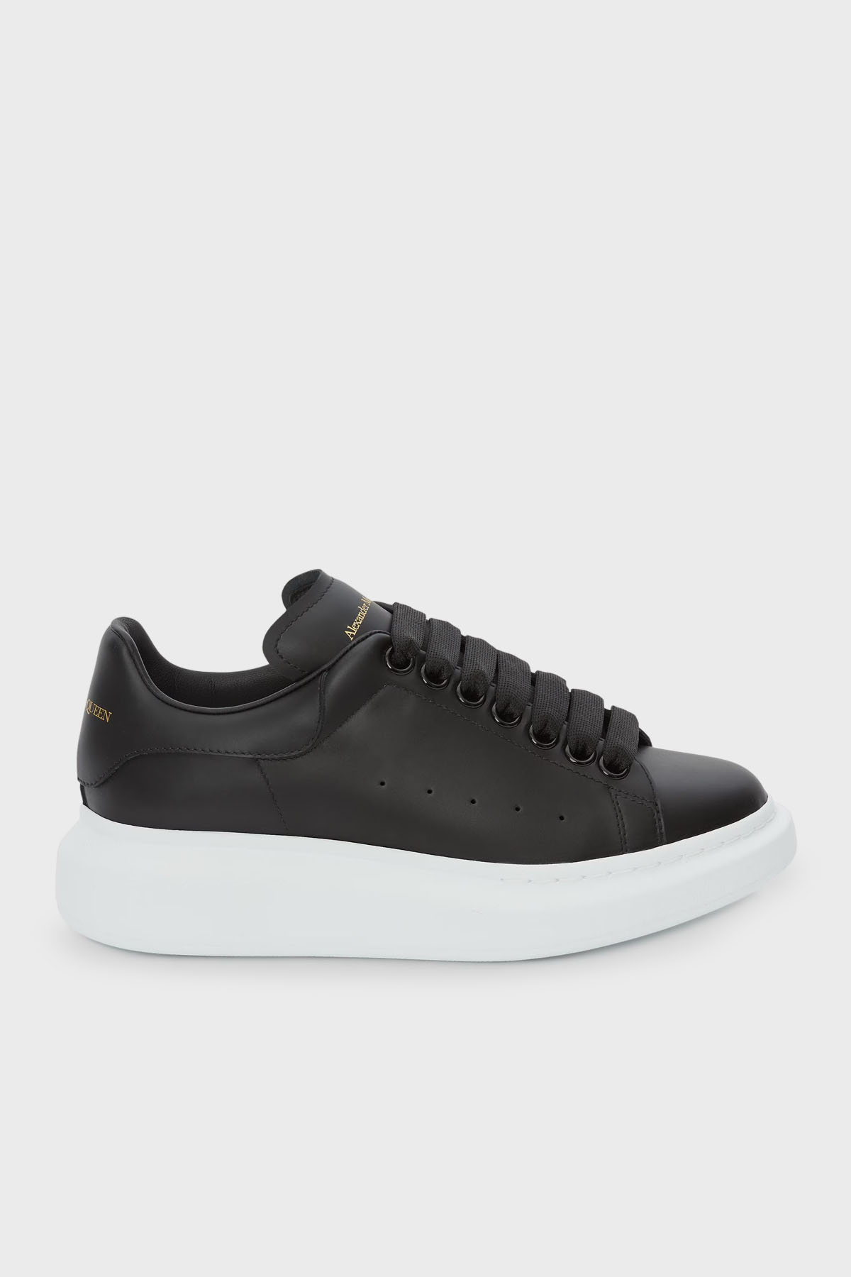 McQueen Hakiki Deri Kalın Tabanlı Sneaker Kadın Ayakkabı 553770 WIAIG 1002 SİYAH