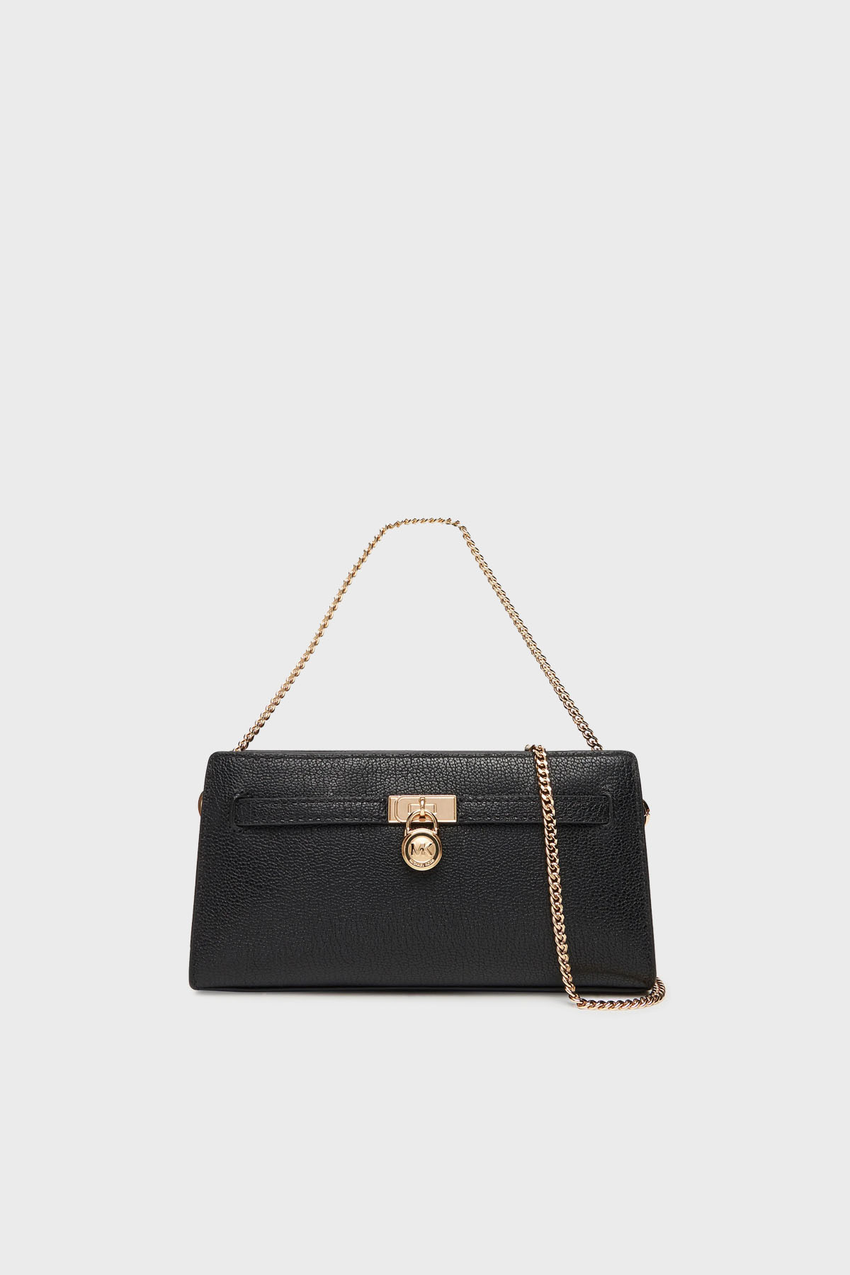 Michael Kors Deri Logolu Çıkarılabilir Zincir Askılı Small  32F5GNXC0L001 Kadın Çanta 32F5GNXC0L 001 SİYAH