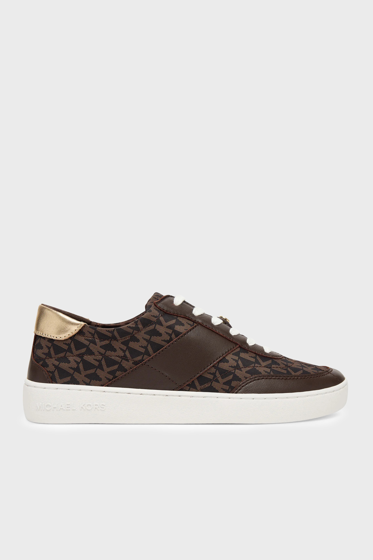 Michael Kors Deri Logolu Sneaker  43T5KCFS5L200 Kadın Ayakkabı 43T5KCFS5L 200 KAHVE
