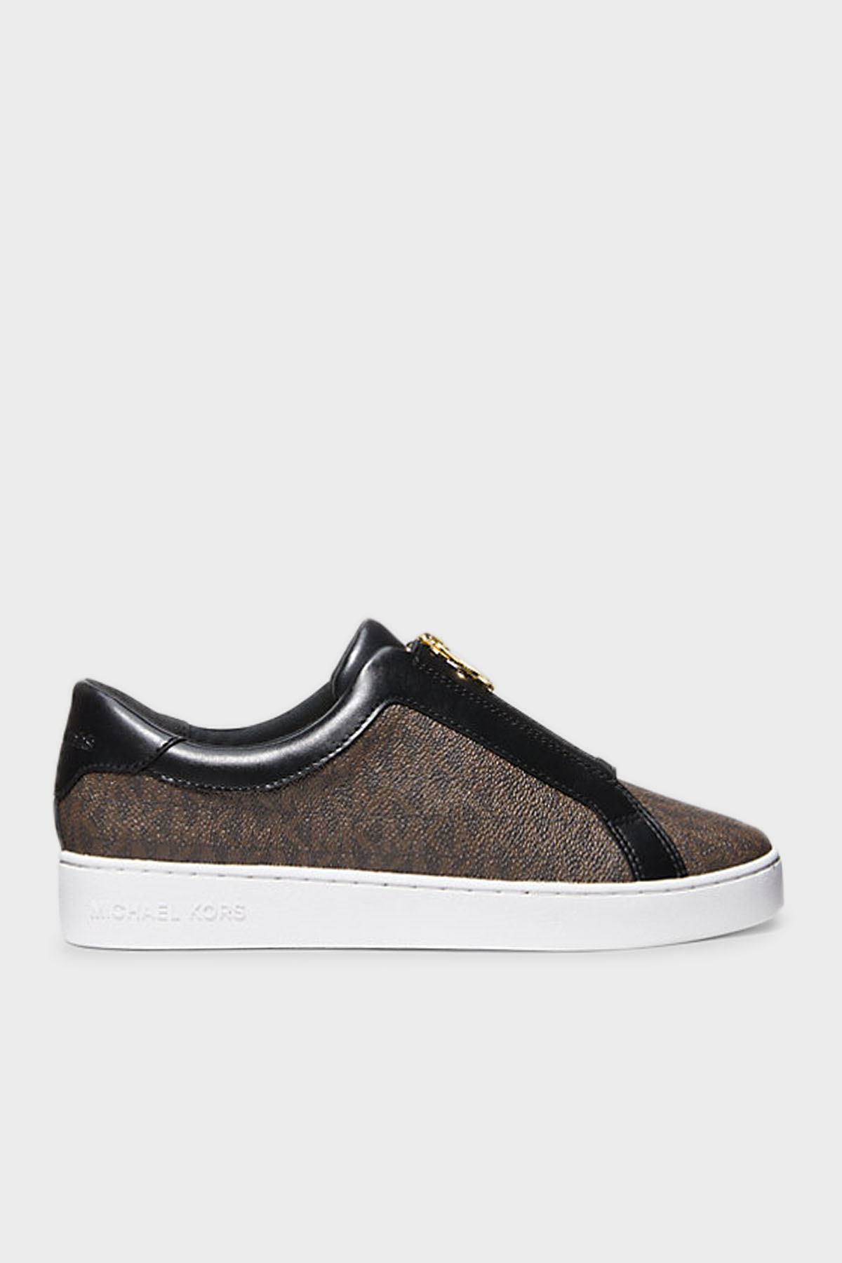 Michael Kors Fermuar Detaylı Logolu Sneaker  43R4KTFP2B200 Kadın Ayakkabı 43R4KTFP2B 200 KAHVE