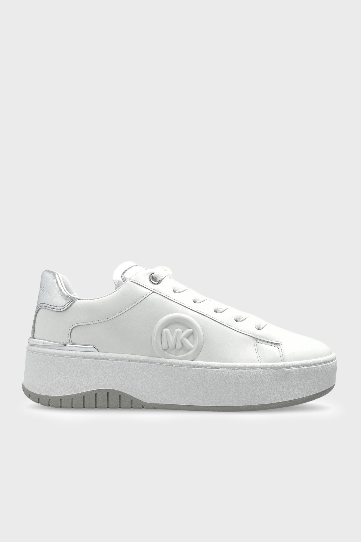 Michael Kors Hakiki Deri Logolu Sneaker  43R6DTFS4L040 Kadın Ayakkabı 43R6DTFS4L 040 BEYAZ