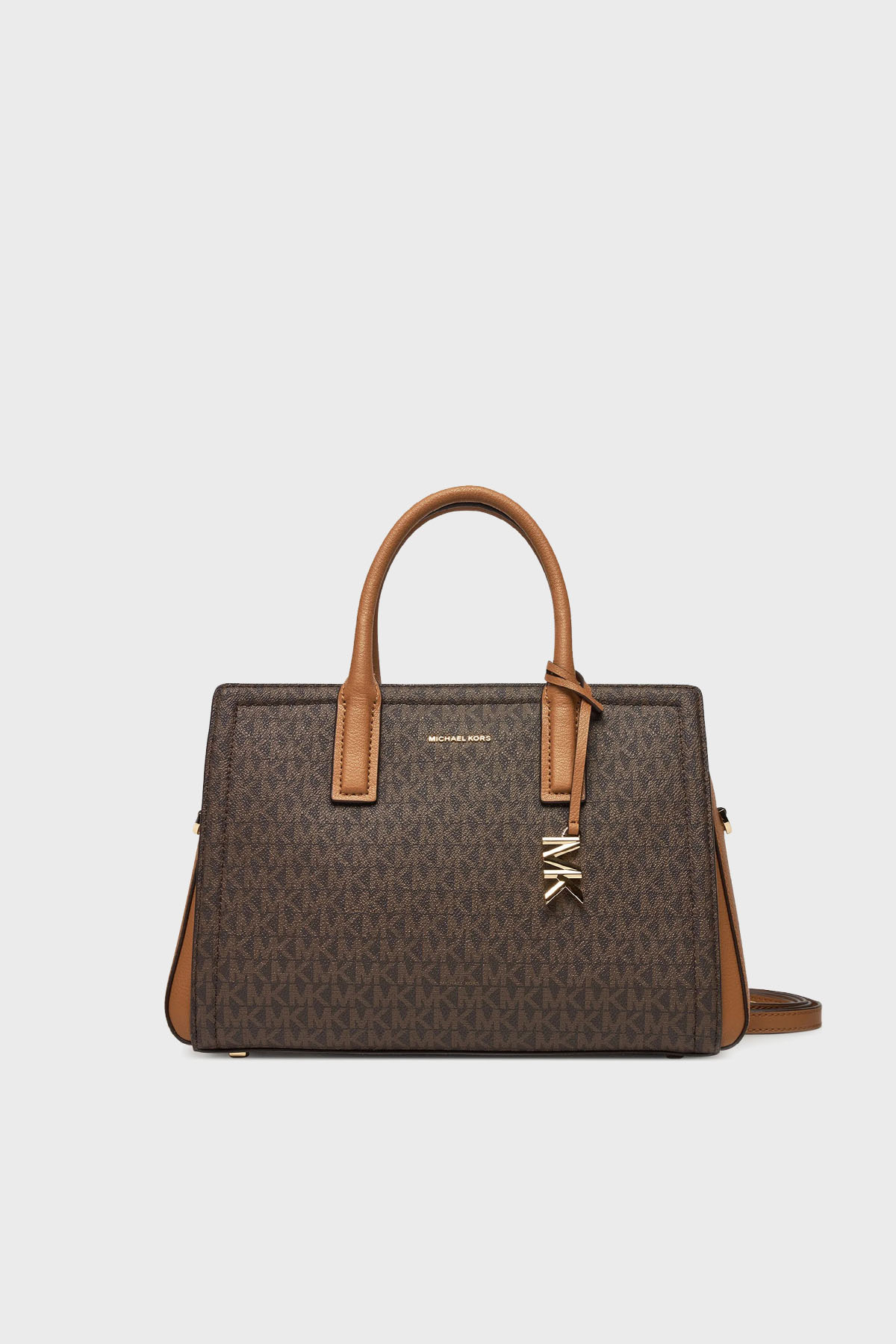 Michael Kors Logolu Çıkarılabilir Askılı Small  30S5G9IS1B252 Kadın Çanta 30S5G9IS1B 252 KAHVE