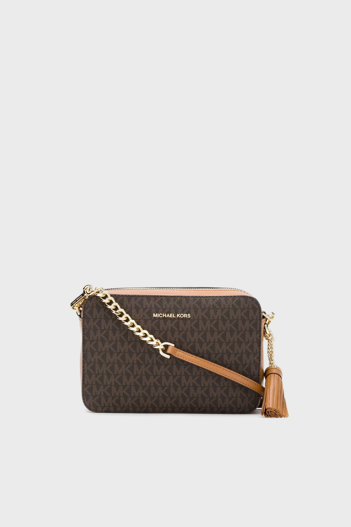 Michael Kors Logolu Çıkarılabilir Uzatma Askılı Crossbodies Kadın Çanta 32F8GF5M2B 200 KAHVE