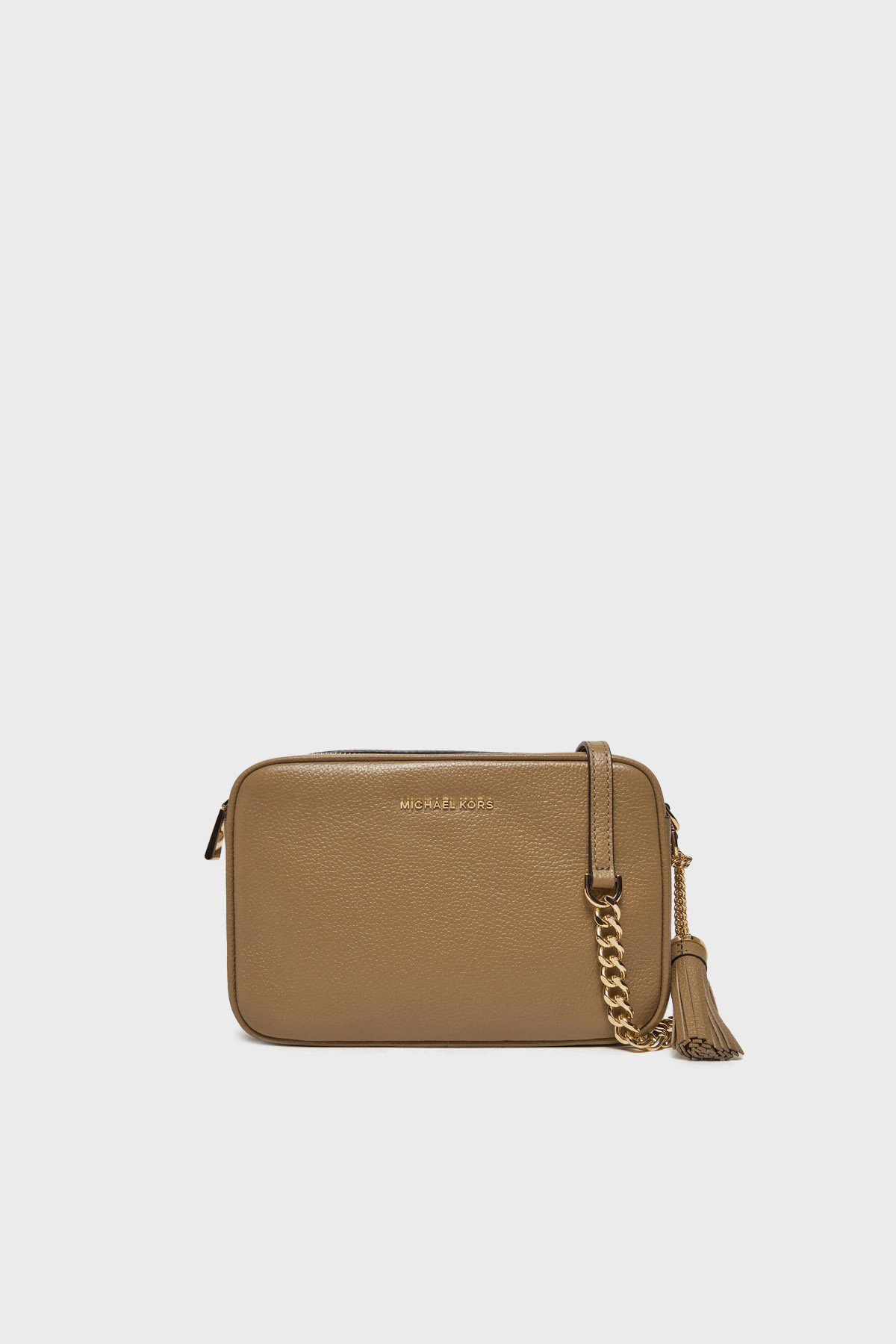 Michael Kors Logolu Hakiki Deri Çıkarılabilir Zincir Askılı  32F7GGNM8L297 Kadın Çanta 32F7GGNM8L 297 BEJ