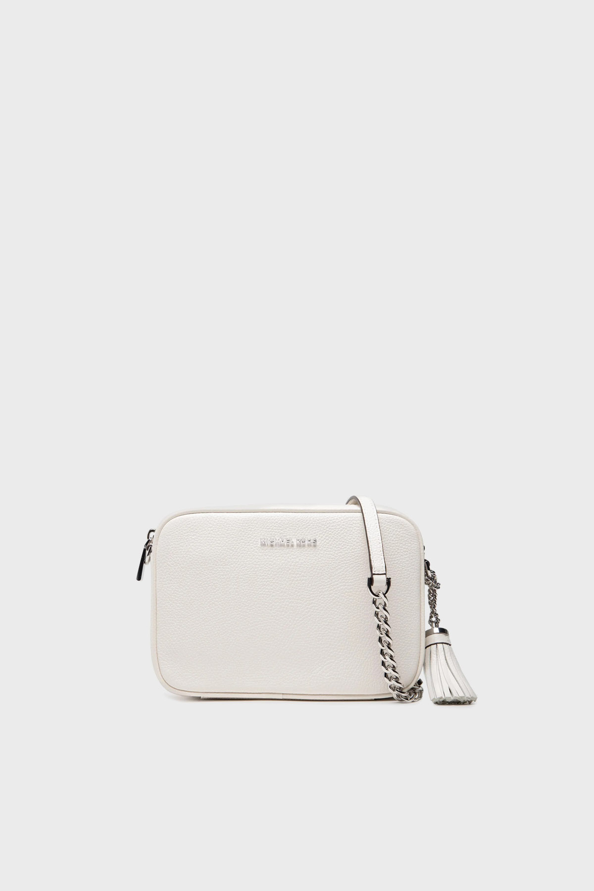 Michael Kors Logolu Hakiki Deri Çıkarılabilir Zincir Askılı  32F7SGNM8L085 Kadın Çanta 32F7SGNM8L 085 BEYAZ