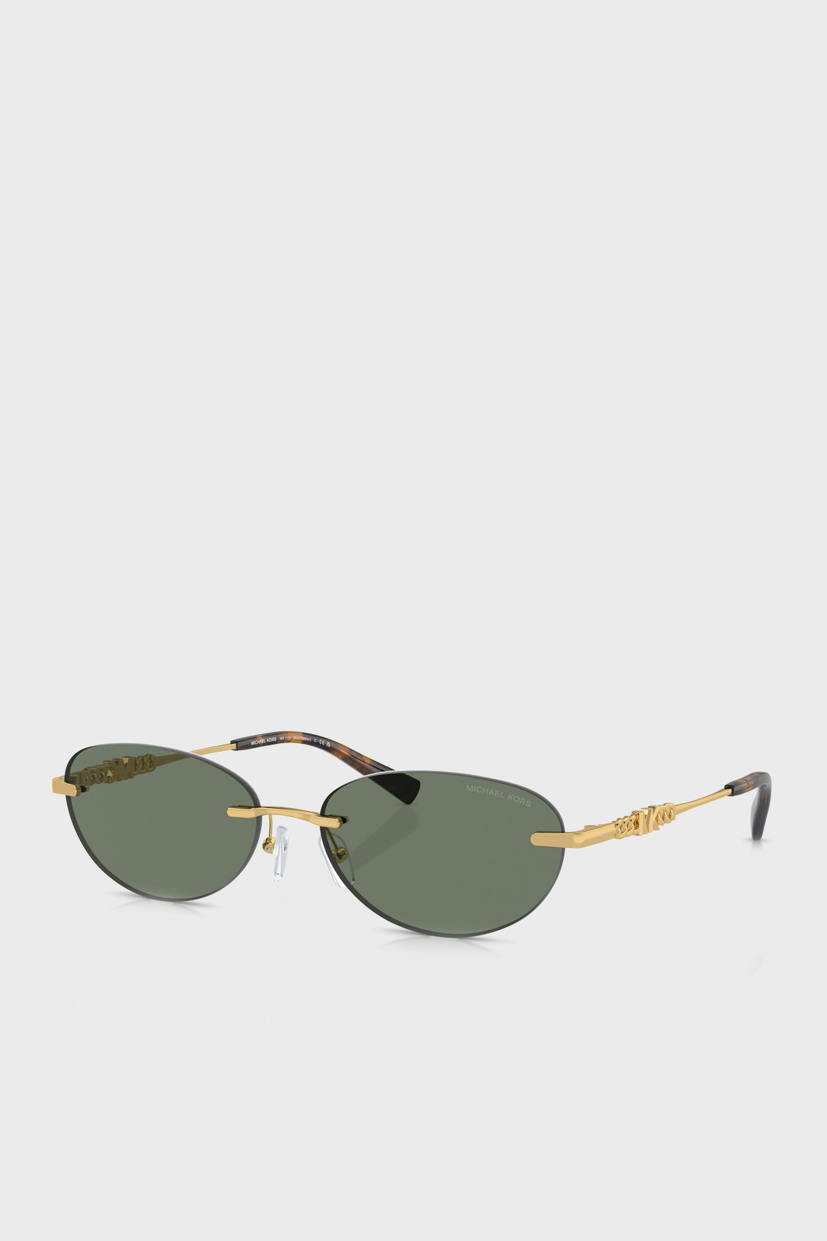 Michael Kors Logolu Oval Güneş  0MK115118963H58 Kadın Gözlük 0MK1151 18963H 58 YEŞİL