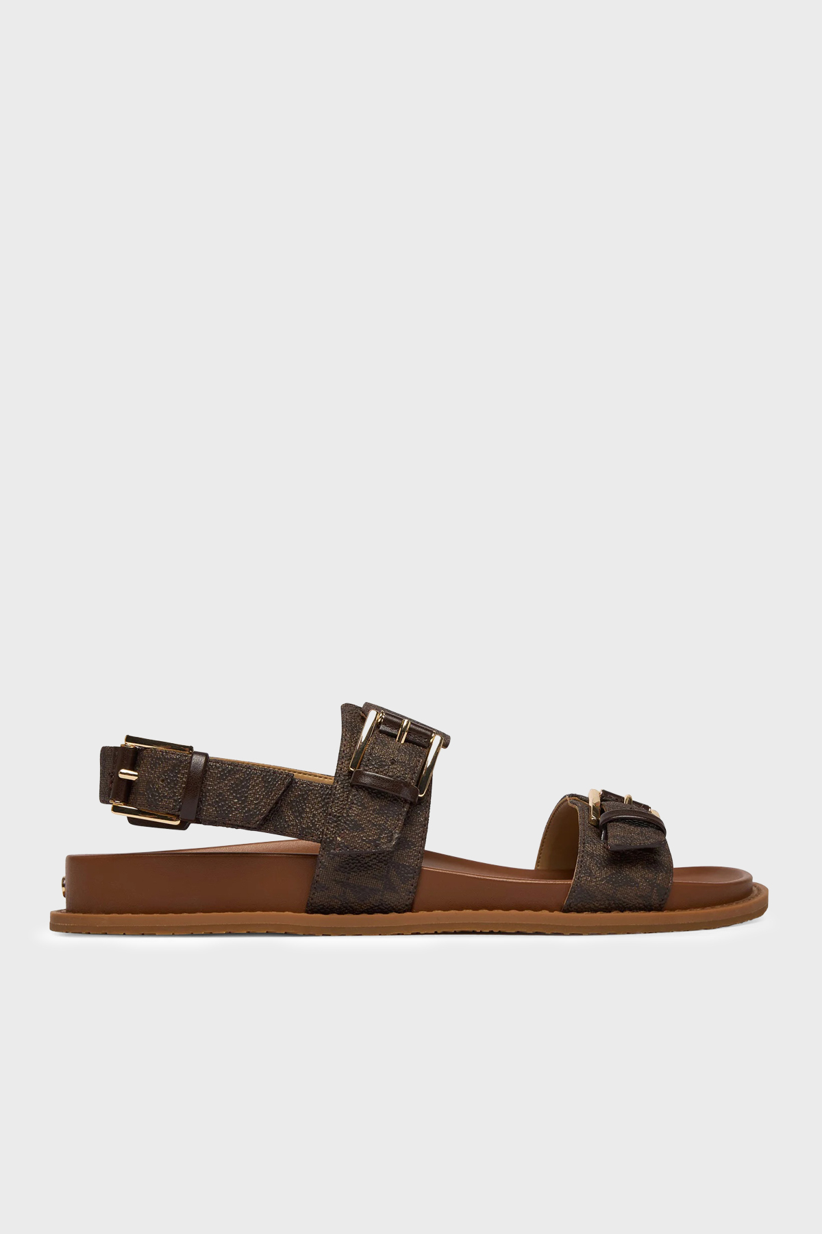 Michael Kors Logolu Tokalı Kadın Sandalet 40S6NIFS2B 200 KAHVE