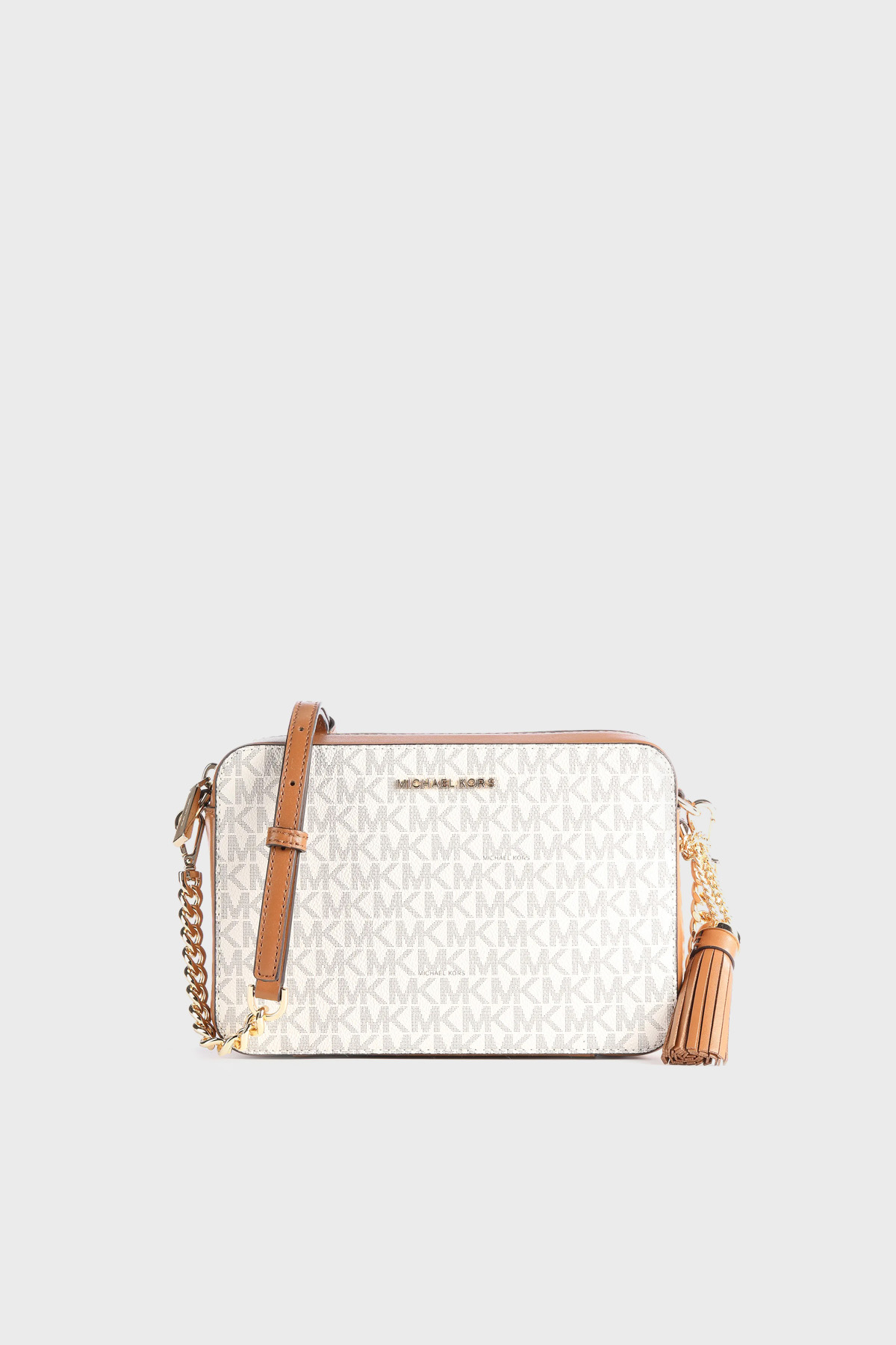 Michael Kors Zincirli Ayarlanabilir Omuz Askılı Jet Set Kadın Çanta 32F8GF5M2B 150 VANİLYA