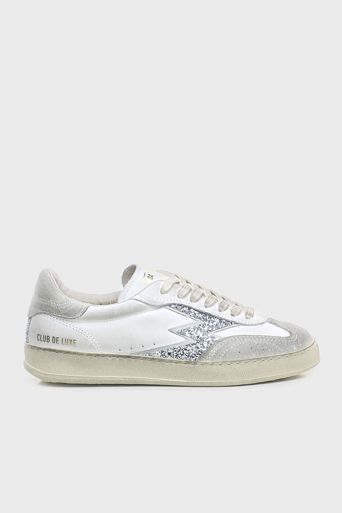 Moaconcept Deri Logolu Sim ve Süet Detaylı Vintage Sneaker Kadın Ayakkabı MG630CO GRİ