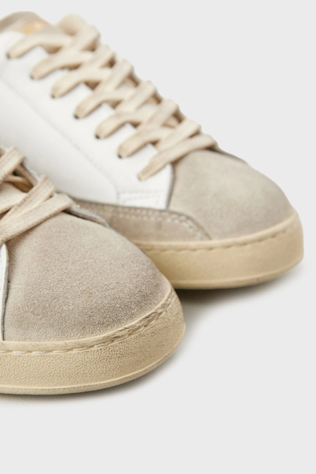 Moaconcept Deri Logolu Süet ve Metalik Detaylı Sneaker Kadın
