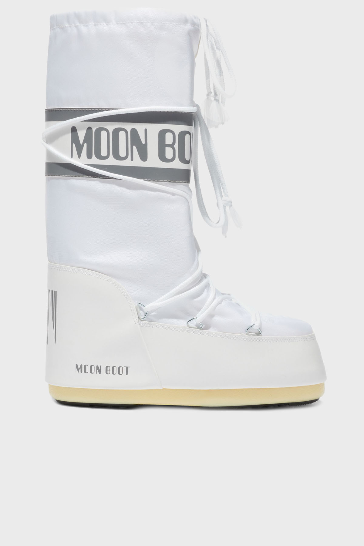 Moon Boot Logolu Bağcıklı Su İtici Kadın Kar Botu 80D1400440 A001 BEYAZ