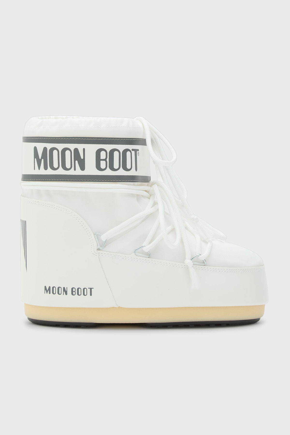 Moon Boot Logolu Bağcıklı Su İtici Kadın Kar Botu 80D1409340 A009 BEYAZ