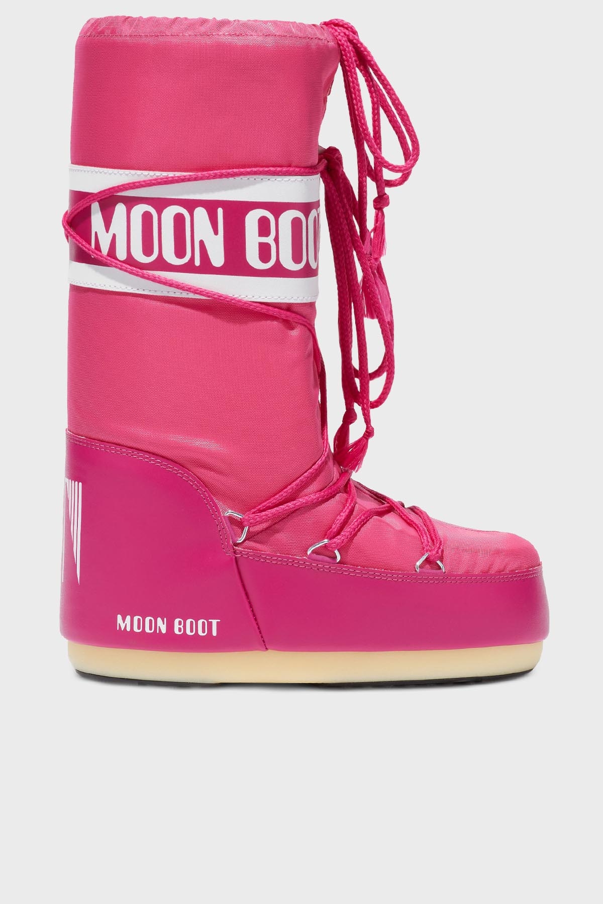 Moon Boot Logolu Bağcıklı Suya Dayanıklı Kadın Kar Botu 80D1400440 J003 FUŞYA