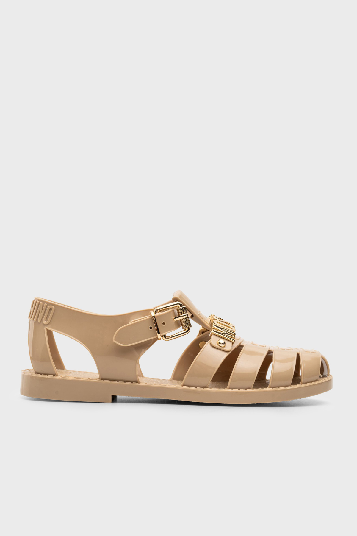 Moschino Logolu Kadın Sandalet MA16501G1O261MPM21104 BEJ
