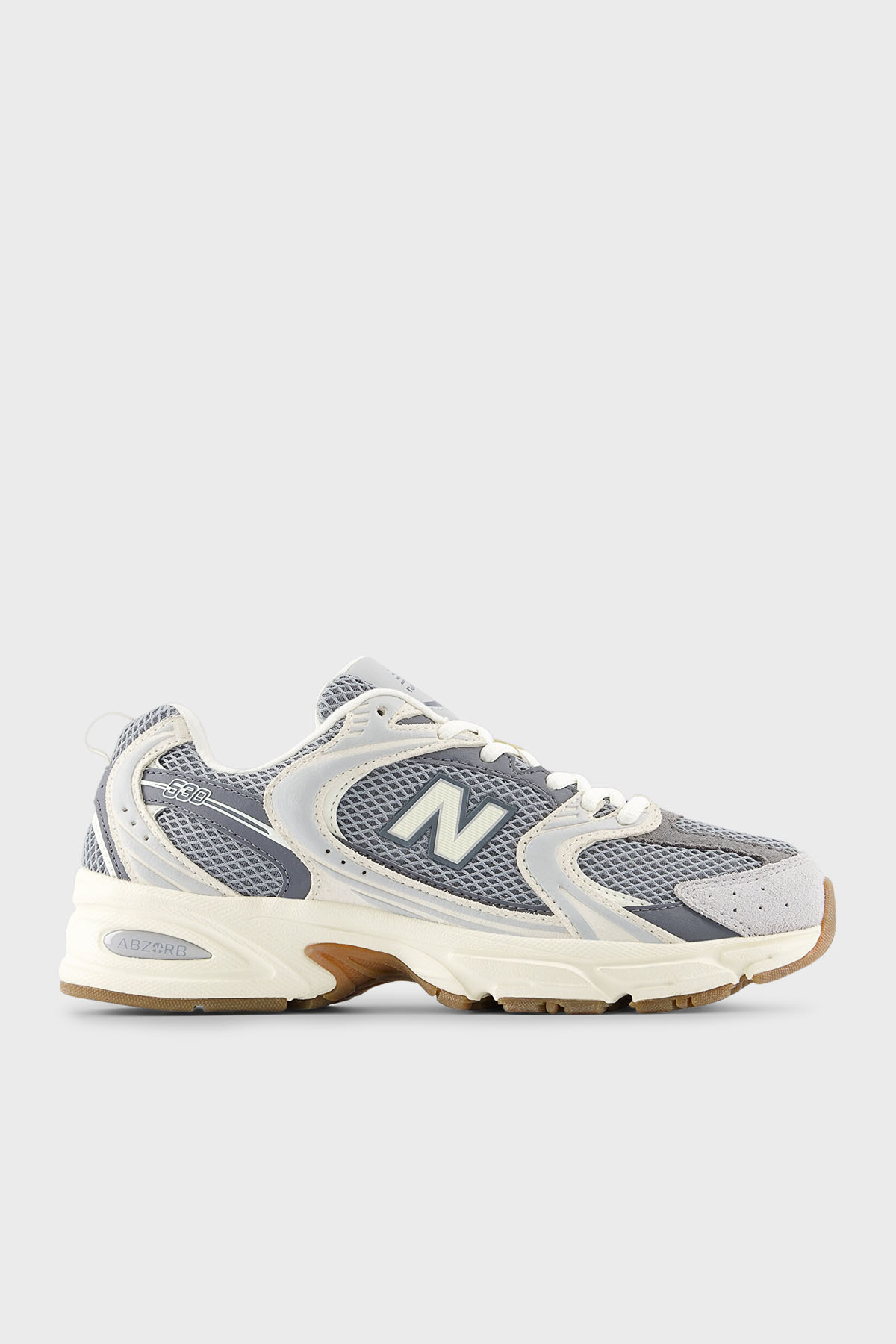 New Balance Deri Karışımlı Logolu Bağcıklı Sneaker Kadın Ayakkabı U530SUB GRİ-EKRU