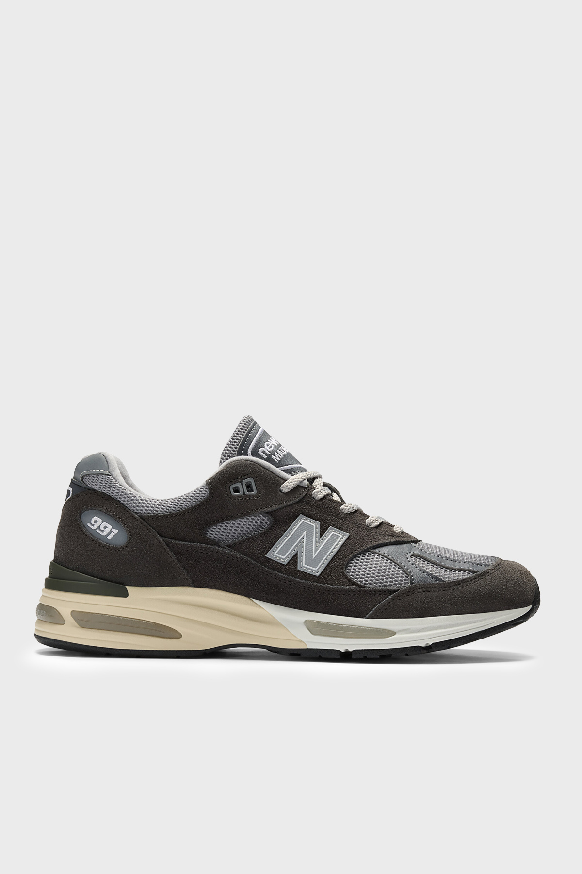 New Balance Deri Karışımlı Logolu Sneaker Erkek Ayakkabı U991RG2 FÜME