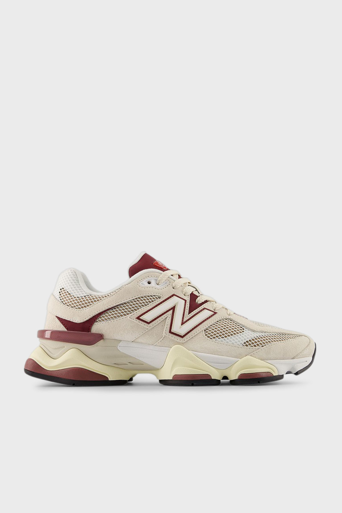 New Balance Logolu Hakiki Deri Süet Detaylı Sneaker Kadın Ayakkabı U9060PSD Ekru-Bordo