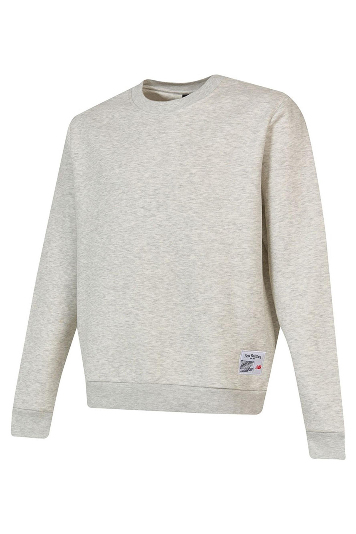 New Balance NB Lifestyle Pamuklu Regular Fit Bisiklet Yaka Erkek Sweat MNC3503-SNW1 BEYAZ