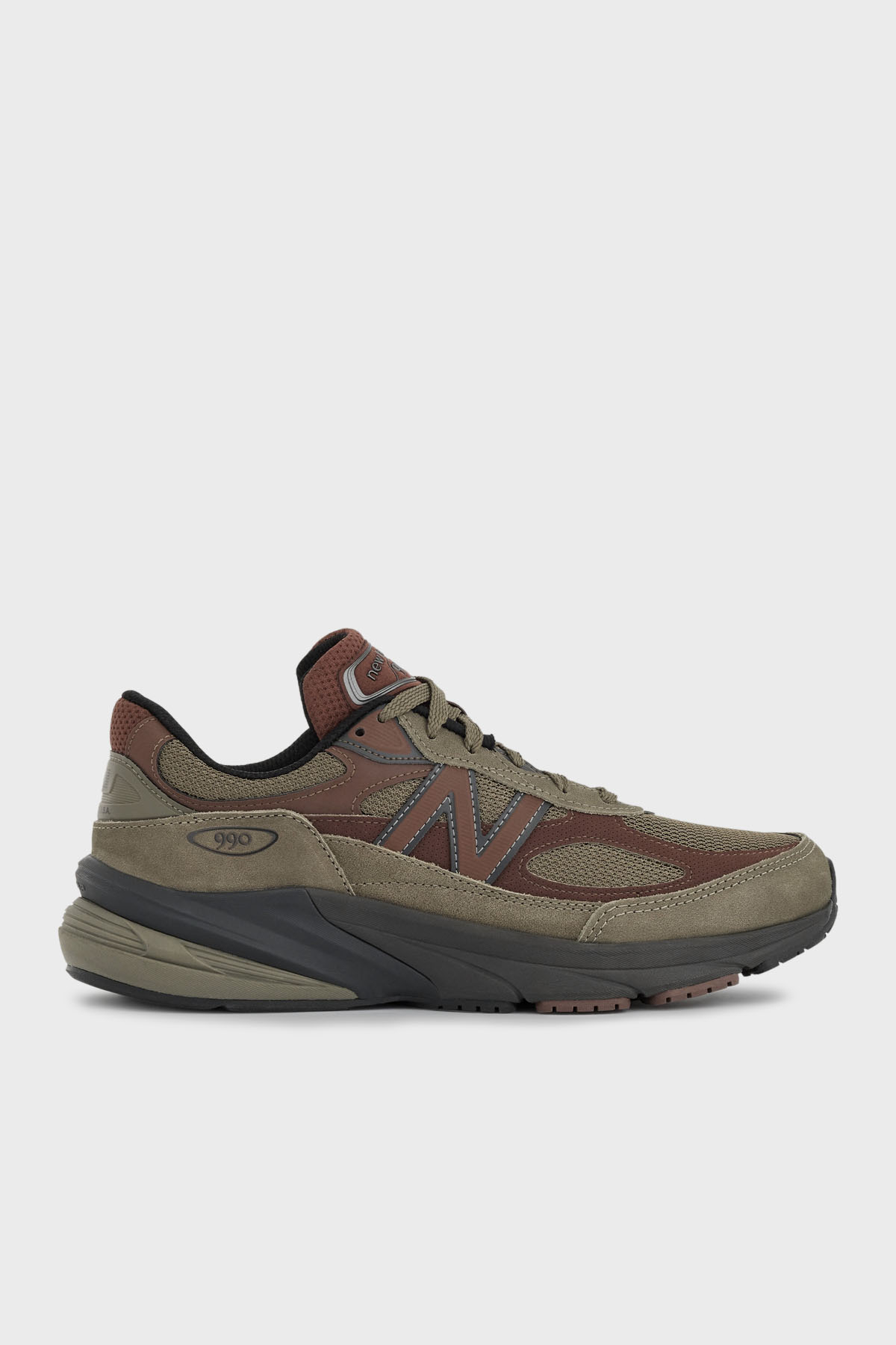 New Balance Süet Logolu Bağcıklı Sneaker Erkek Ayakkabı U990CA6 HAKİ-KAHVE