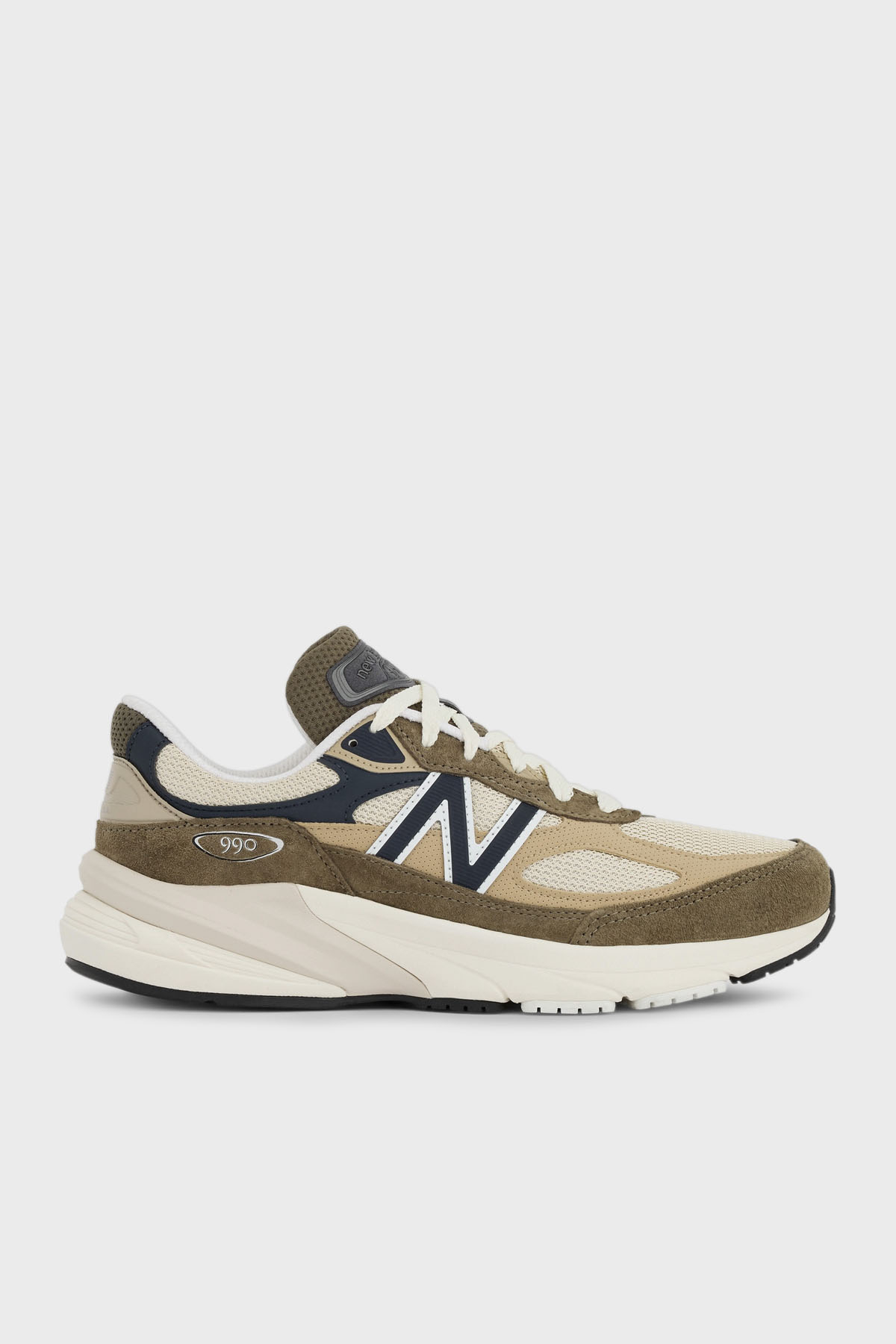 New Balance Süet Logolu Bağcıklı Sneaker Erkek Ayakkabı U990WO6 HAKİ-BEJ