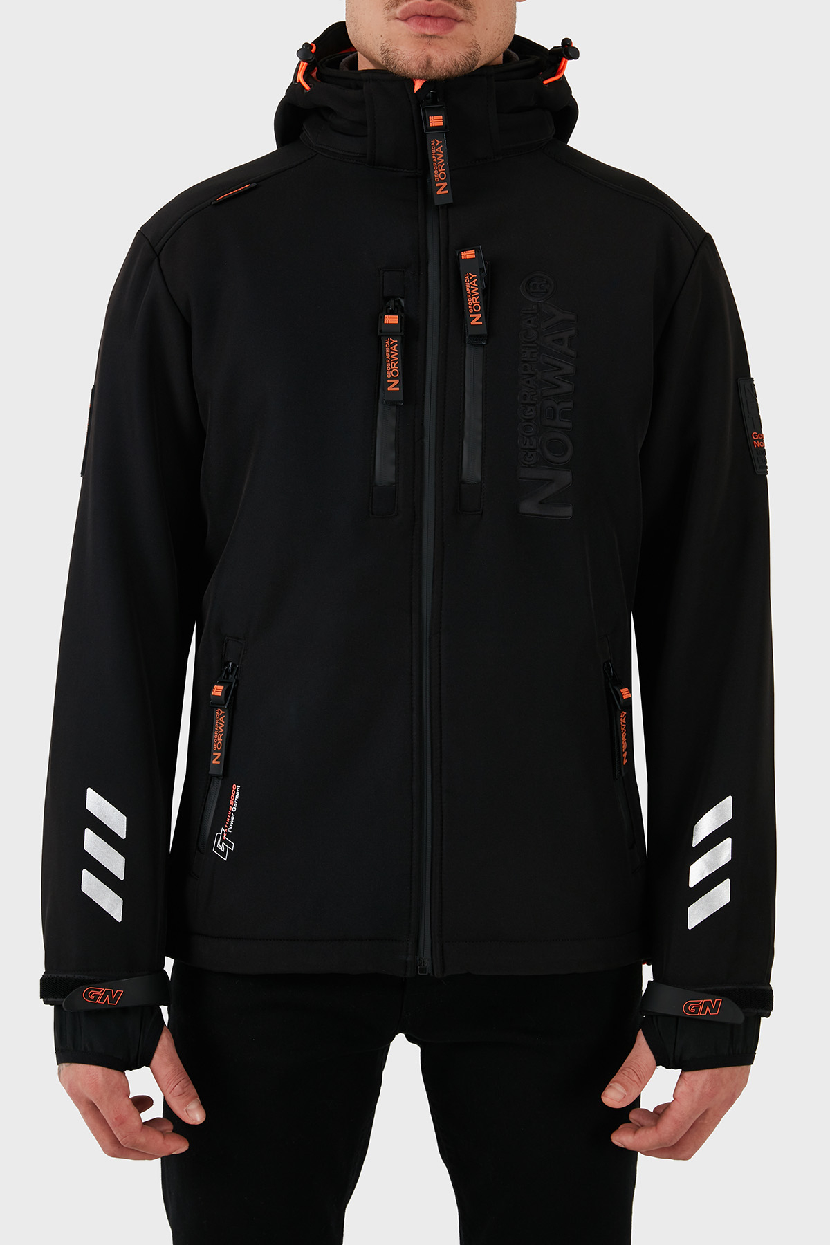 Norway Geographical Çıkarılabilir Kapüşonlu Softshell Outdoor Erkek Mont RICHYWOOD SİYAH