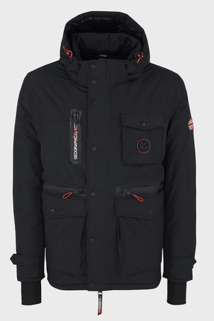 Norway Geographical Kapüşonlu Suya Dayanıklı Outdoor Erkek Parka ARAGON SİYAH - Norway Geographical