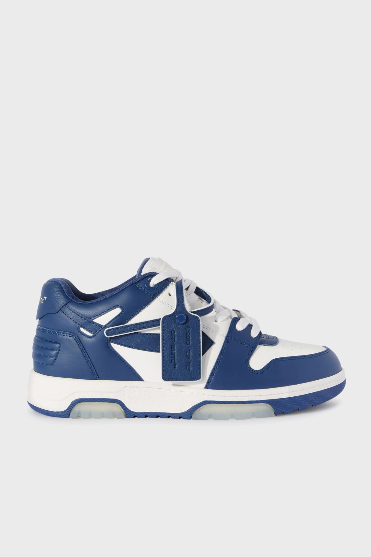 Off-White Deri Ok Tasarımlı Sneaker Erkek Ayakkabı OMIA189C99LEA007 0142 LACİVERT-BEYAZ