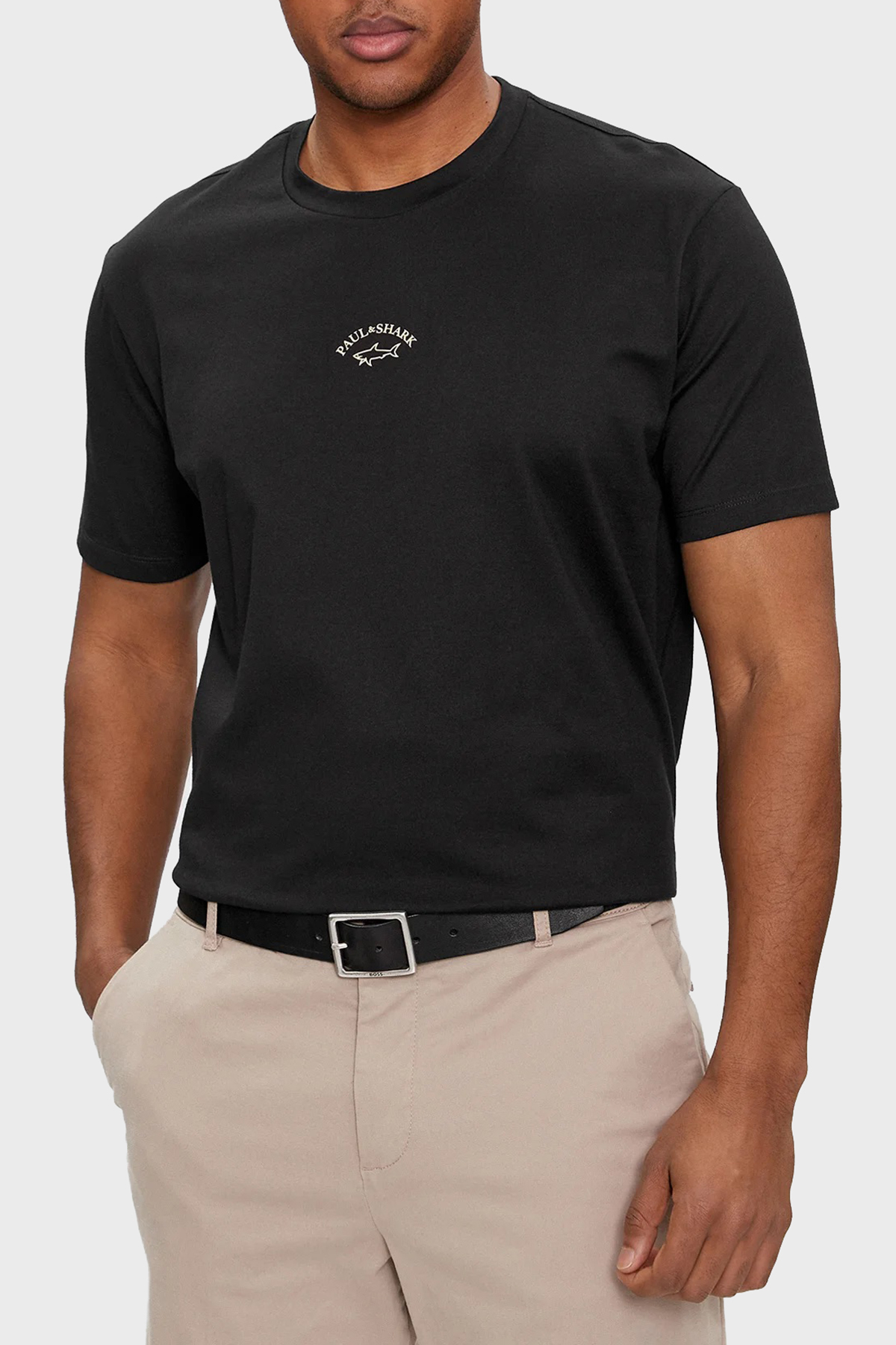 Paul & Shark % 100 Pamuk Regular Fit Bisiklet Yaka Erkek T Shirt 24411033 011 SİYAH
