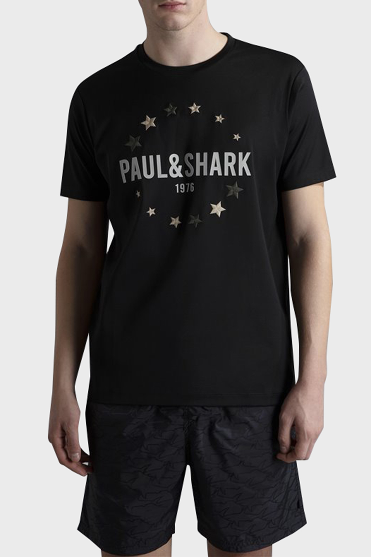Paul & Shark % 100 Pamuk Regular Fit Bisiklet Yaka Erkek T Shirt 24411044 011 SİYAH