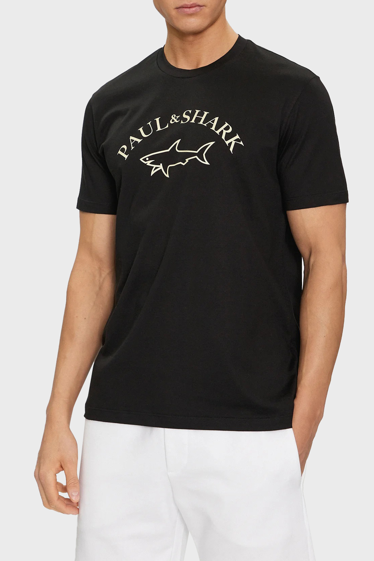 Paul & Shark % 100 Pamuk Regular Fit Bisiklet Yaka Logolu Erkek T Shirt 24411032 011 SİYAH