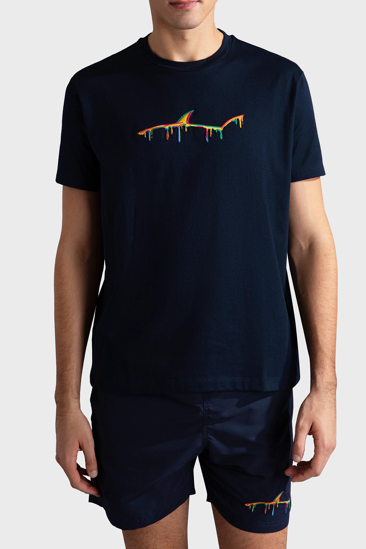 Paul & Shark % 100 Pamuk Regular Fit Bisiklet Yaka Logolu Erkek T Shirt 24411052 013 LACİVERT