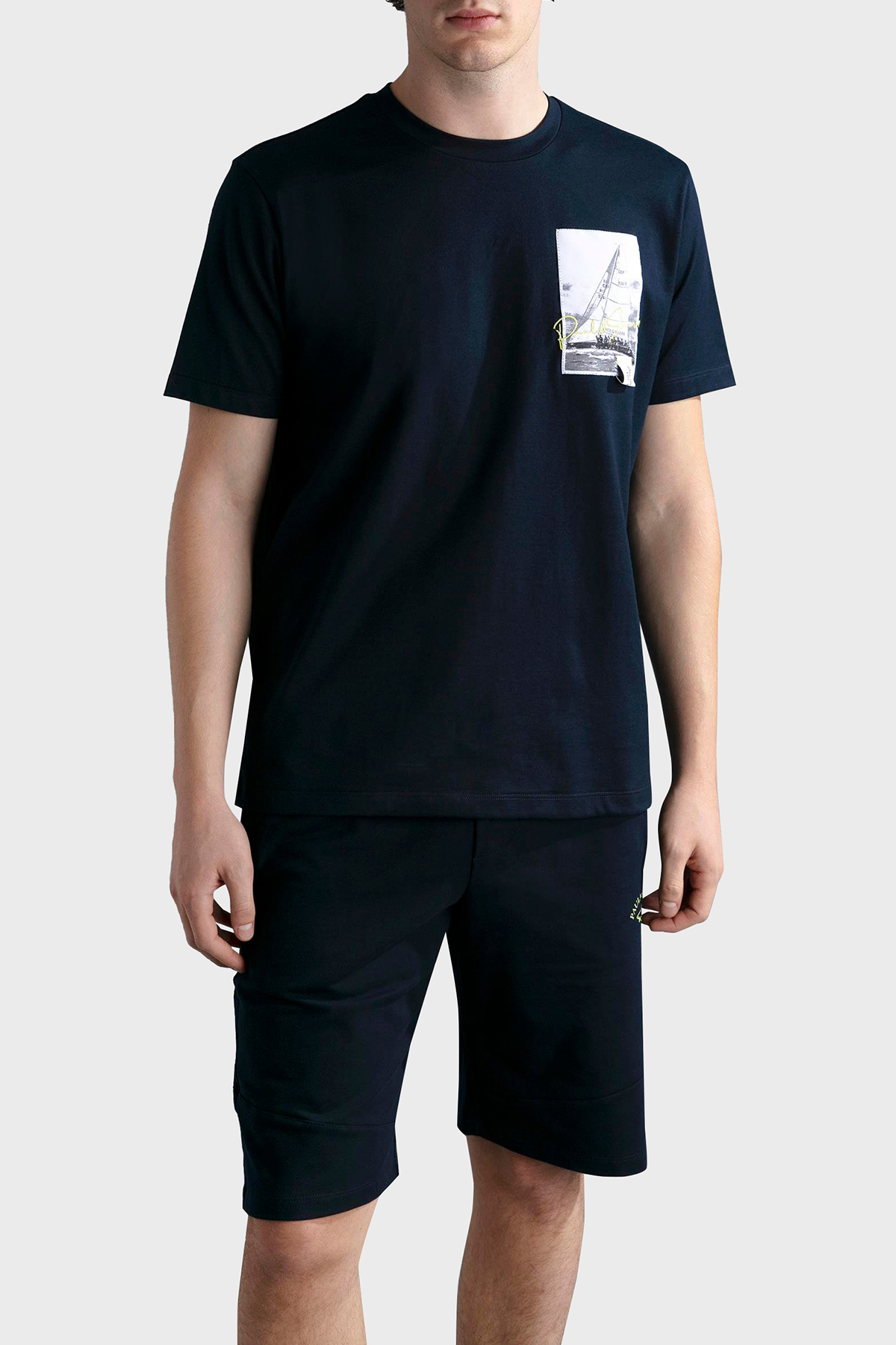 Paul & Shark % 100 Pamuk Regular Fit Bisiklet Yaka Logolu Erkek T Shirt 24411064 013 LACİVERT