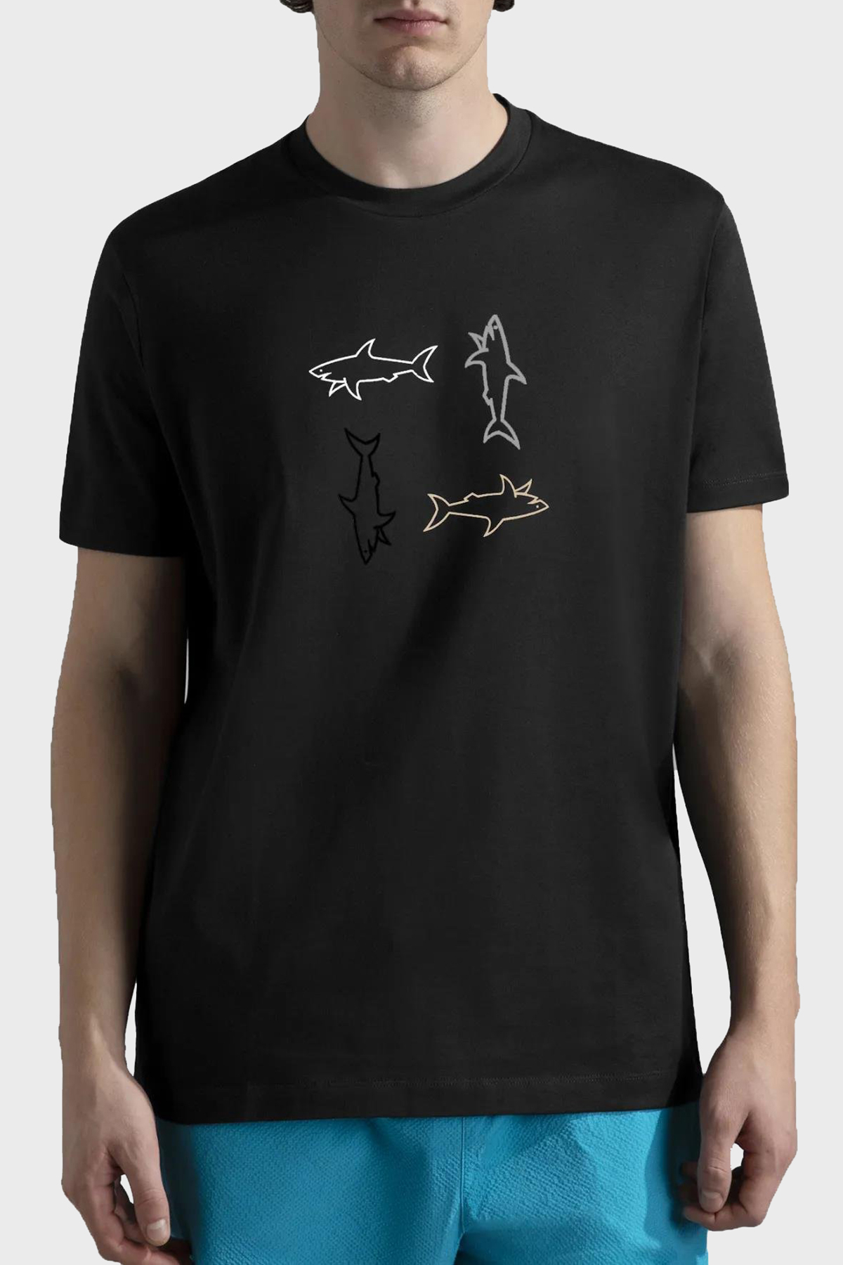 Paul & Shark % 100 Pamuk Regular Fit Bisiklet Yaka Logolu Erkek T Shirt 24411088 011 SİYAH