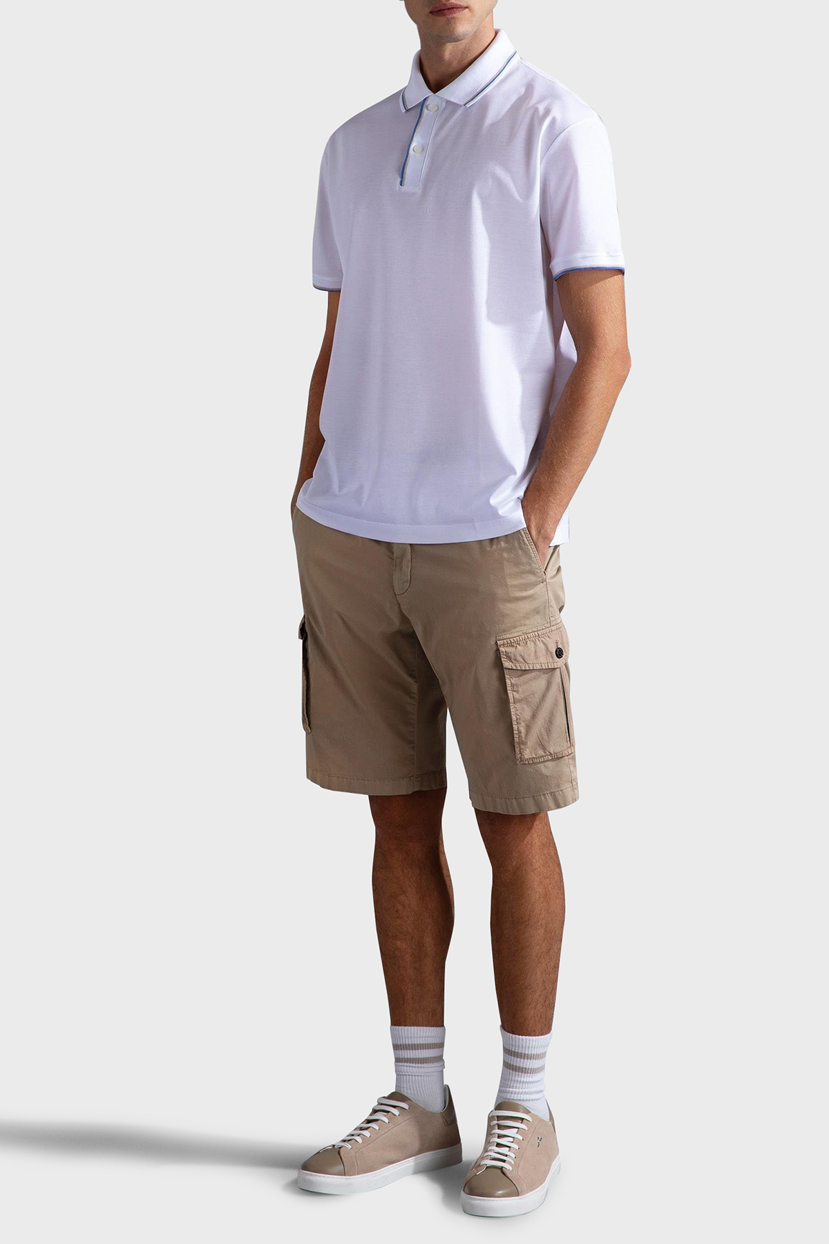 Paul & Shark % 100 Pamuk Regular Fit Düğmeli Erkek Polo Yaka T Shirt 24411259 010 BEYAZ