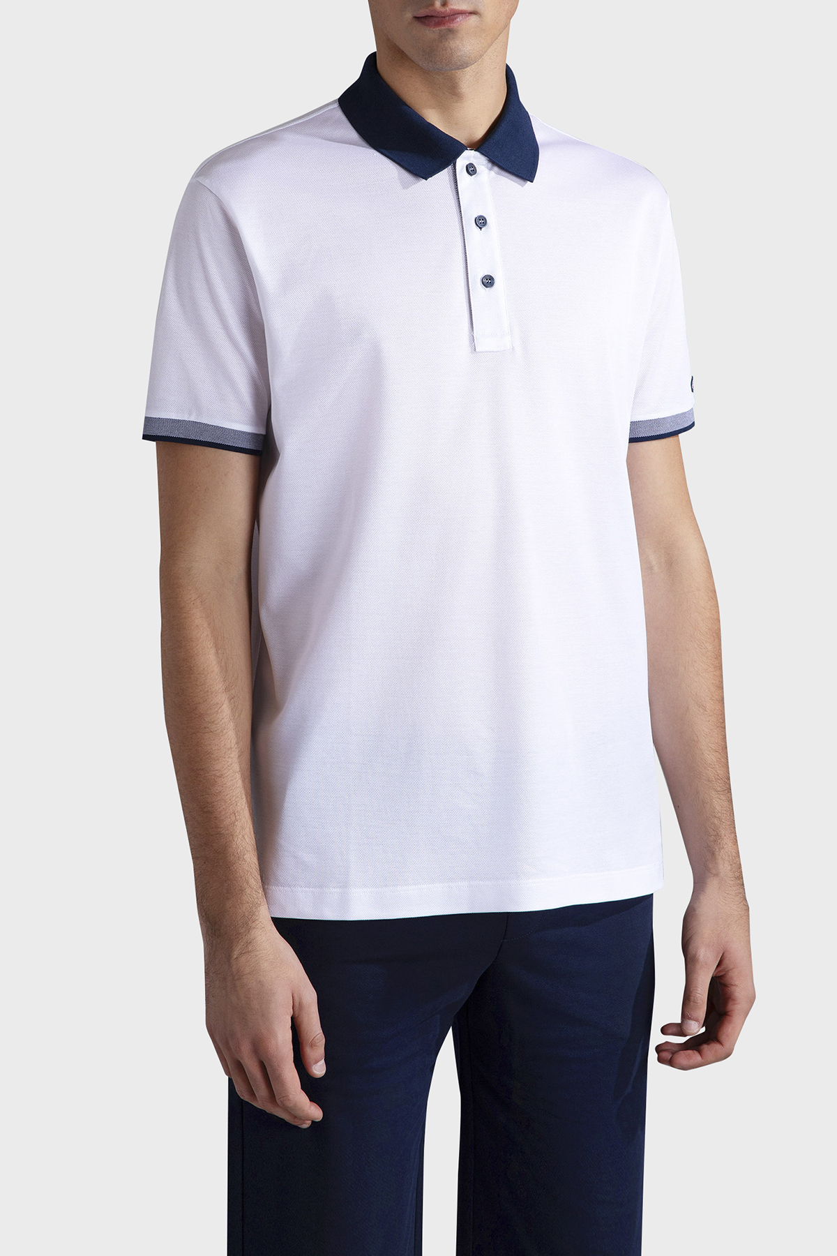 Paul & Shark % 100 Pamuk Regular Fit Düğmeli Erkek Polo Yaka T Shirt 24411316 010 BEYAZ
