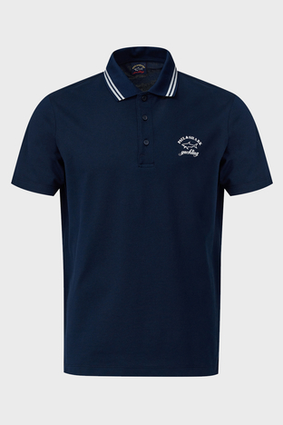 Paul & Shark % 100 Pamuk Regular Fit Erkek Polo Yaka T Shirt 22411233 013 LACİVERT - Paul & Shark