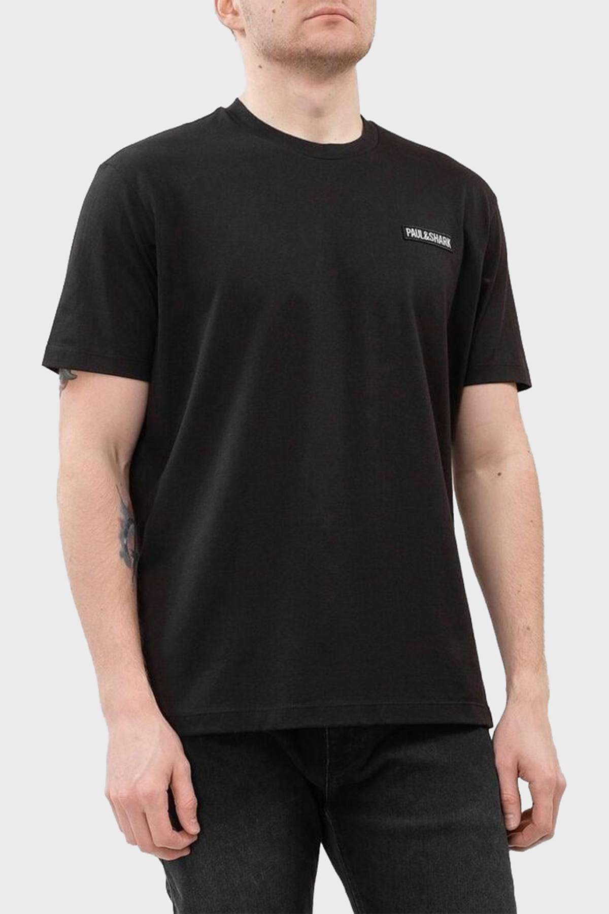 Paul & Shark % 100 Pamuk Regular Fit Sırt Baskılı Erkek T Shirt 24411077 011 SİYAH