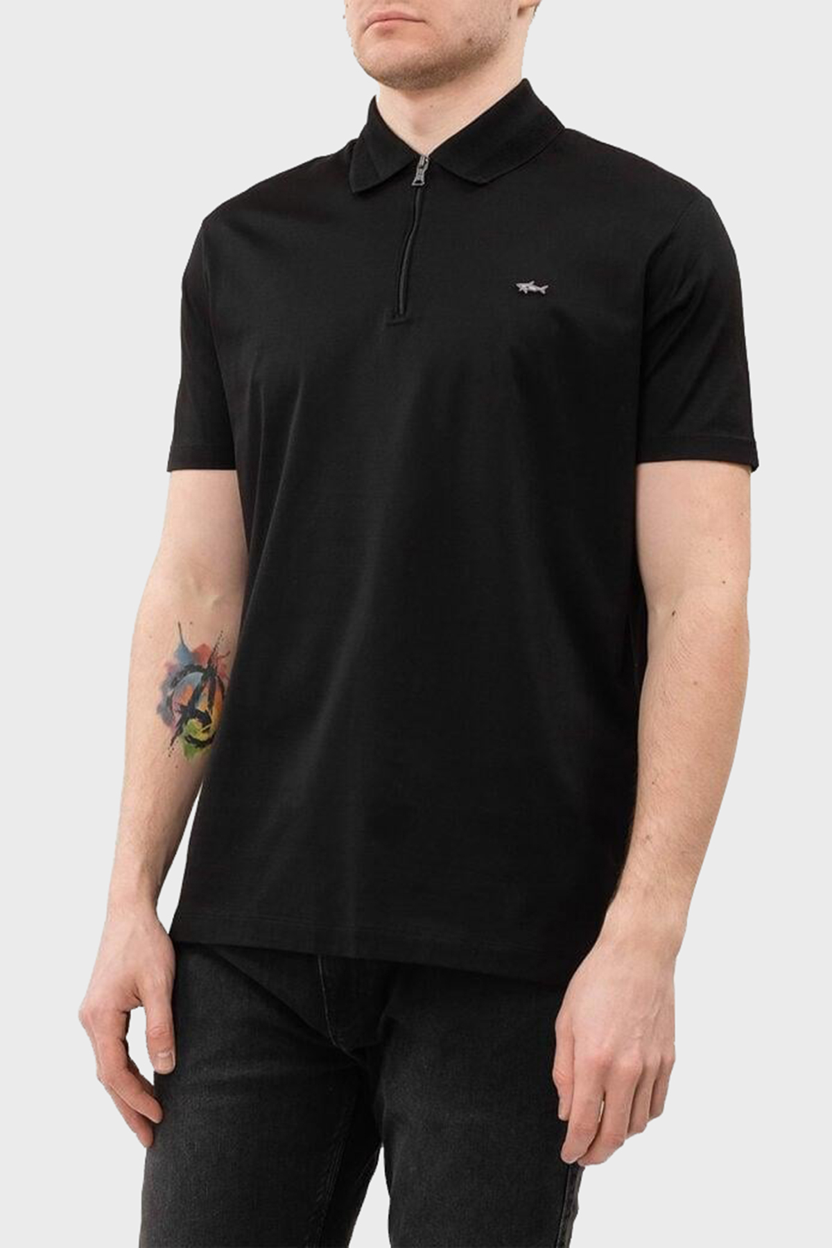 Paul & Shark % 100 Pamuk Regular Fit Yarım Fermuarlı Erkek Polo Yaka T Shirt 24411249 011 SİYAH