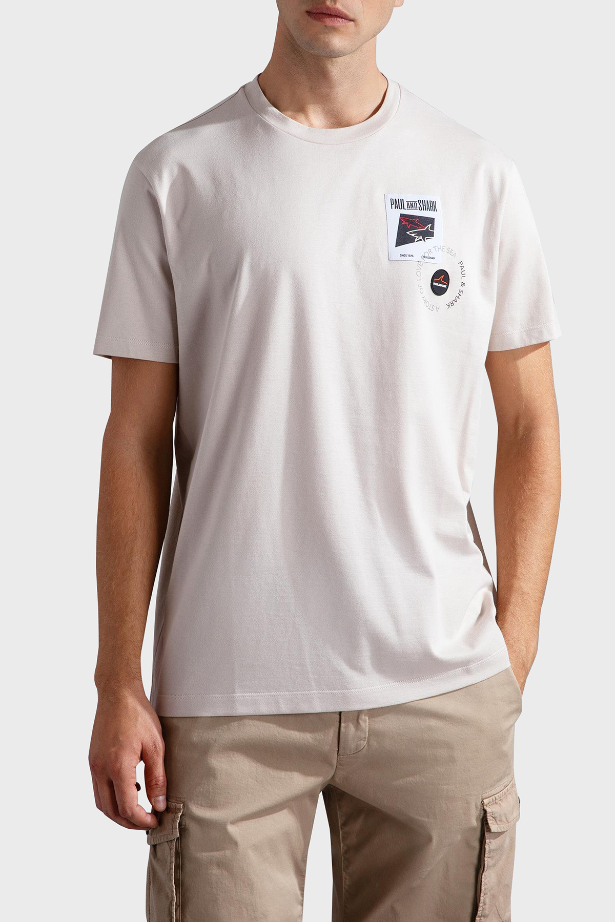 Paul & Shark Baskılı Pamuklu Regular Fit Bisiklet Yaka Erkek T Shirt 24411117 029 TAŞ