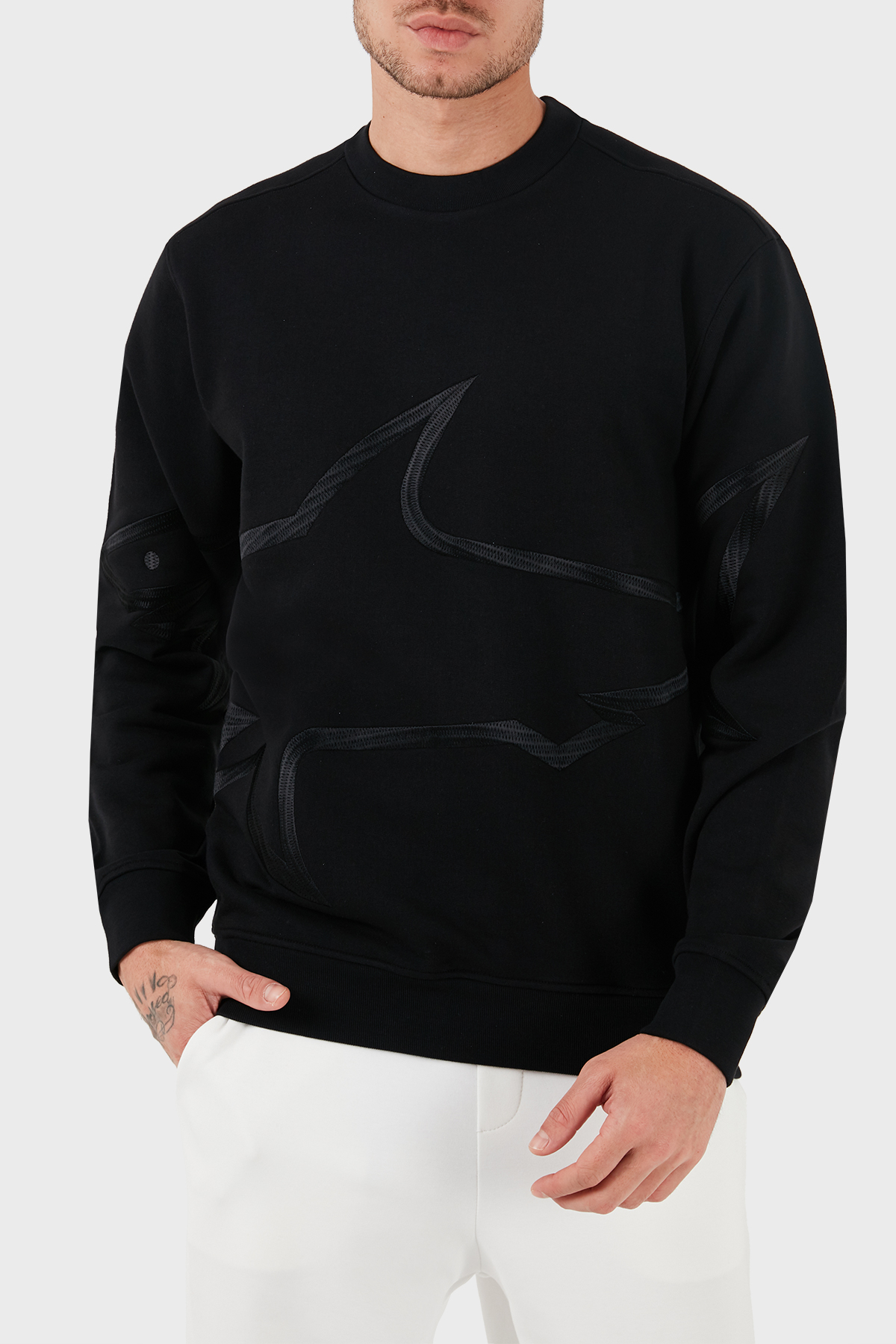 Paul & Shark Bisiklet Yaka Pamuklu Regular Fit Erkek Sweat 13311837 011 SİYAH