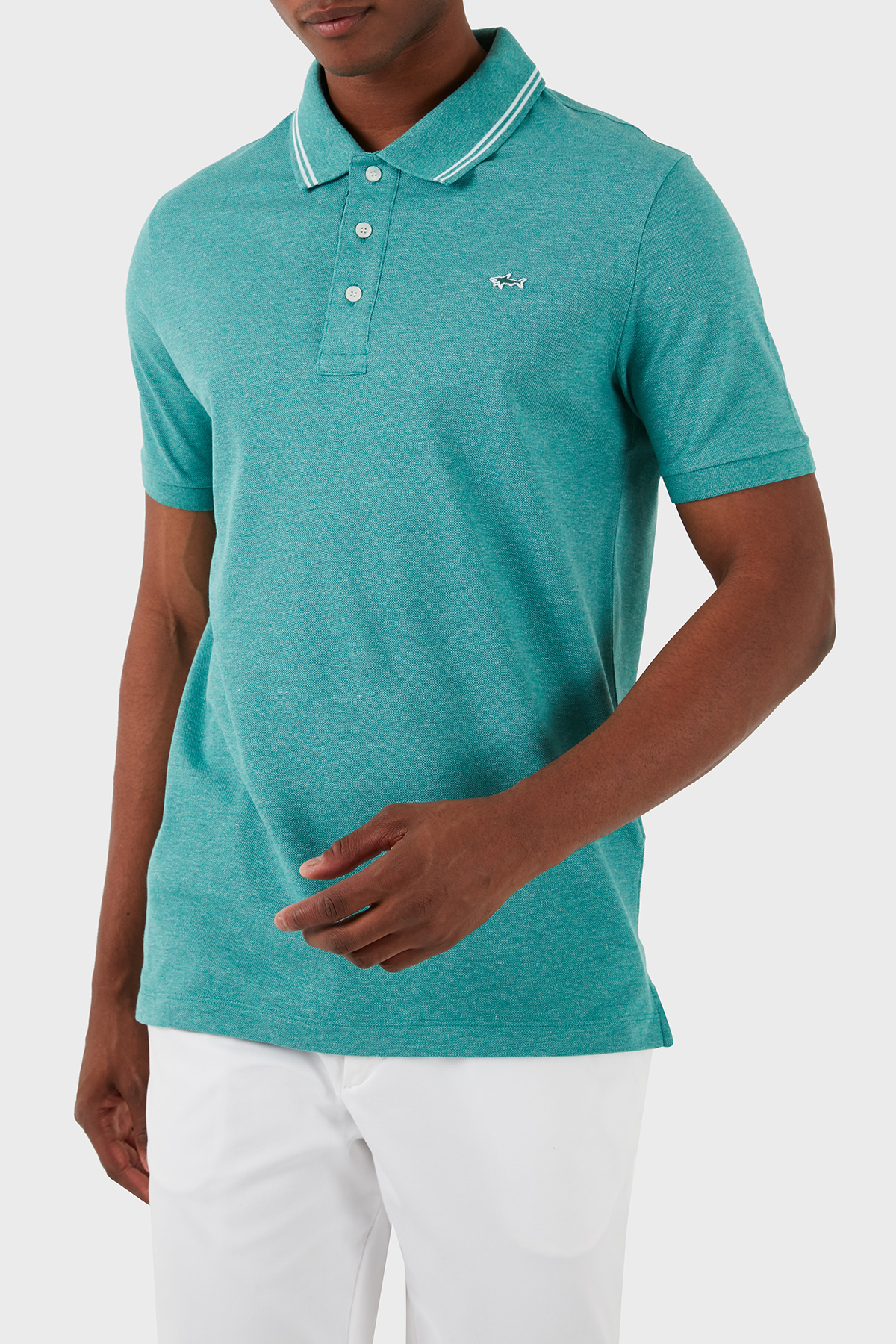 Paul & Shark Logolu % 100 Pamuk Regular Fit Erkek Polo Yaka T Shirt 23411248 172 YEŞİL