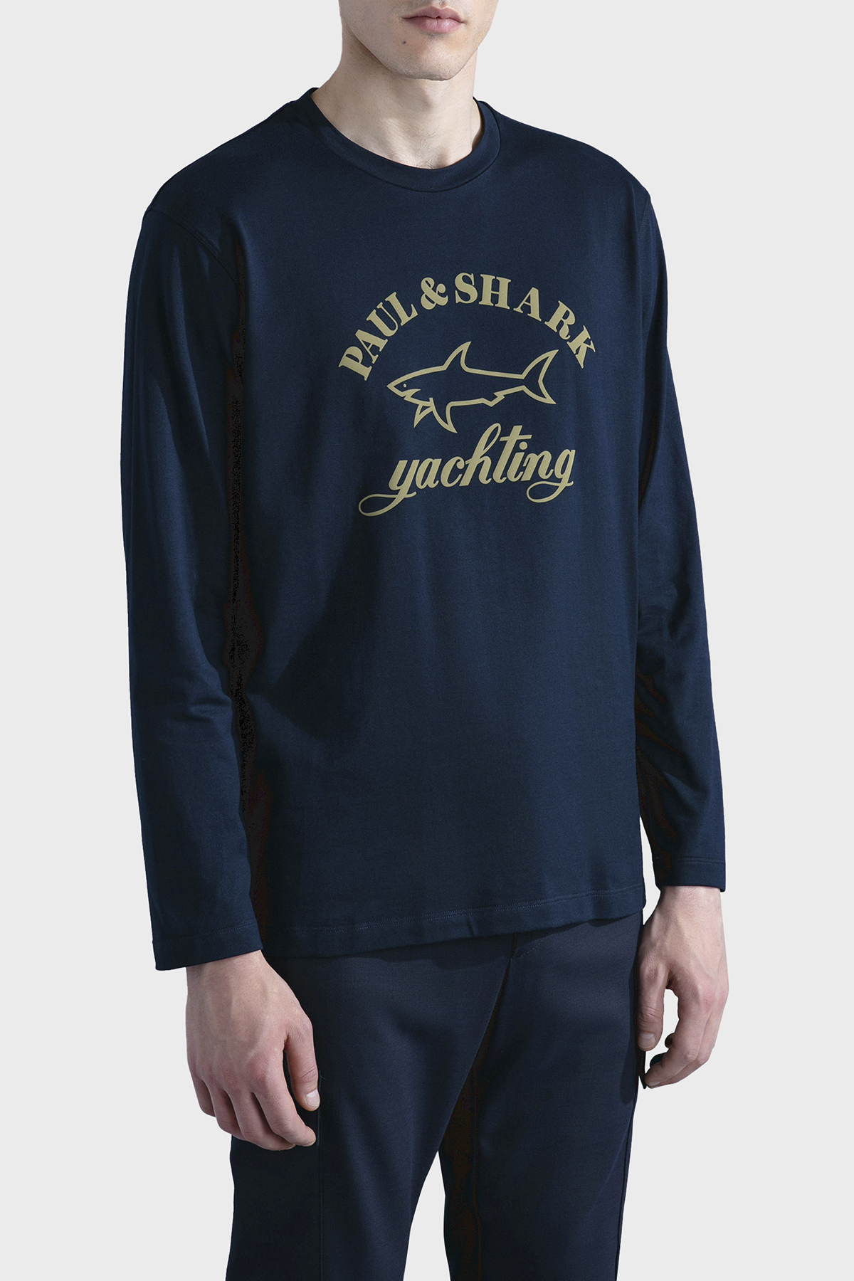 Paul & Shark Logolu Bisiklet Yaka Pamuklu Regular Fit İnce Erkek Sweat 11311612 130 LACİVERT
