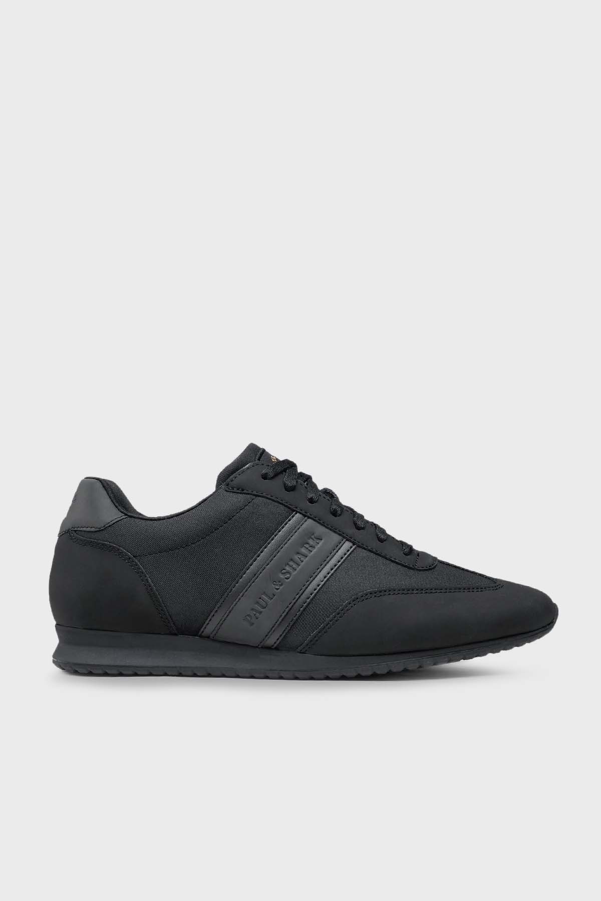 Paul & Shark Logolu Deri Sneaker Erkek Ayakkabı 12318008 011 SİYAH