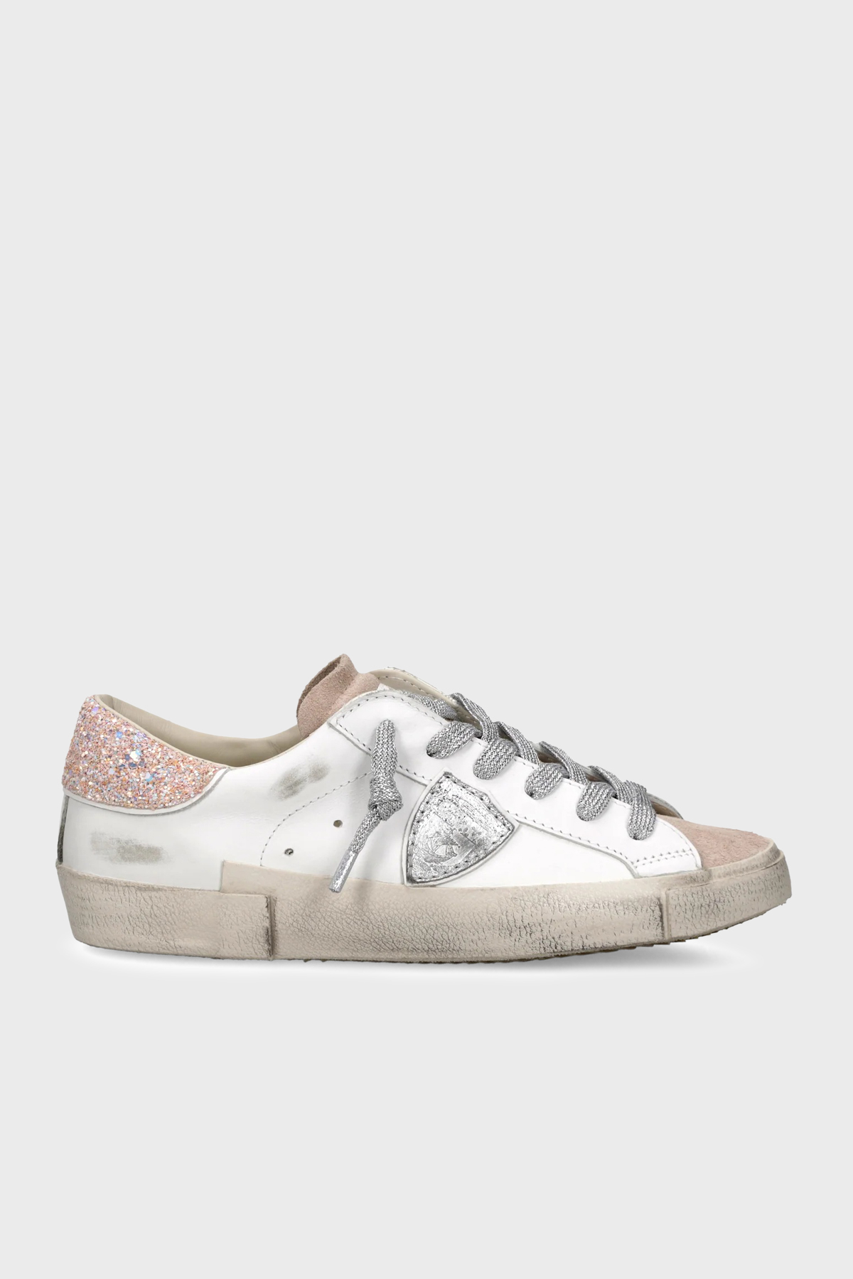 Philippe Model Deri Logolu Sneaker Kadın Ayakkabı PRLDVG06VG06 BEYAZ-GOLD