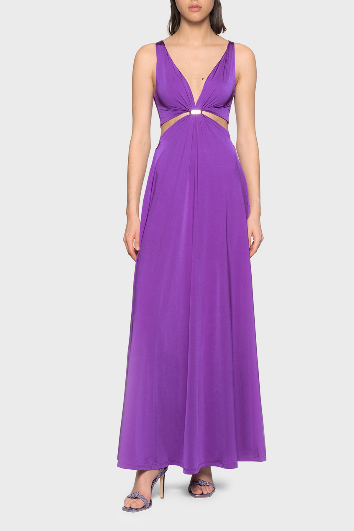 Pinko Cut Out Detaylı Regular Fit Uzun Kadın Elbise 100932 A0RM WWD MOR