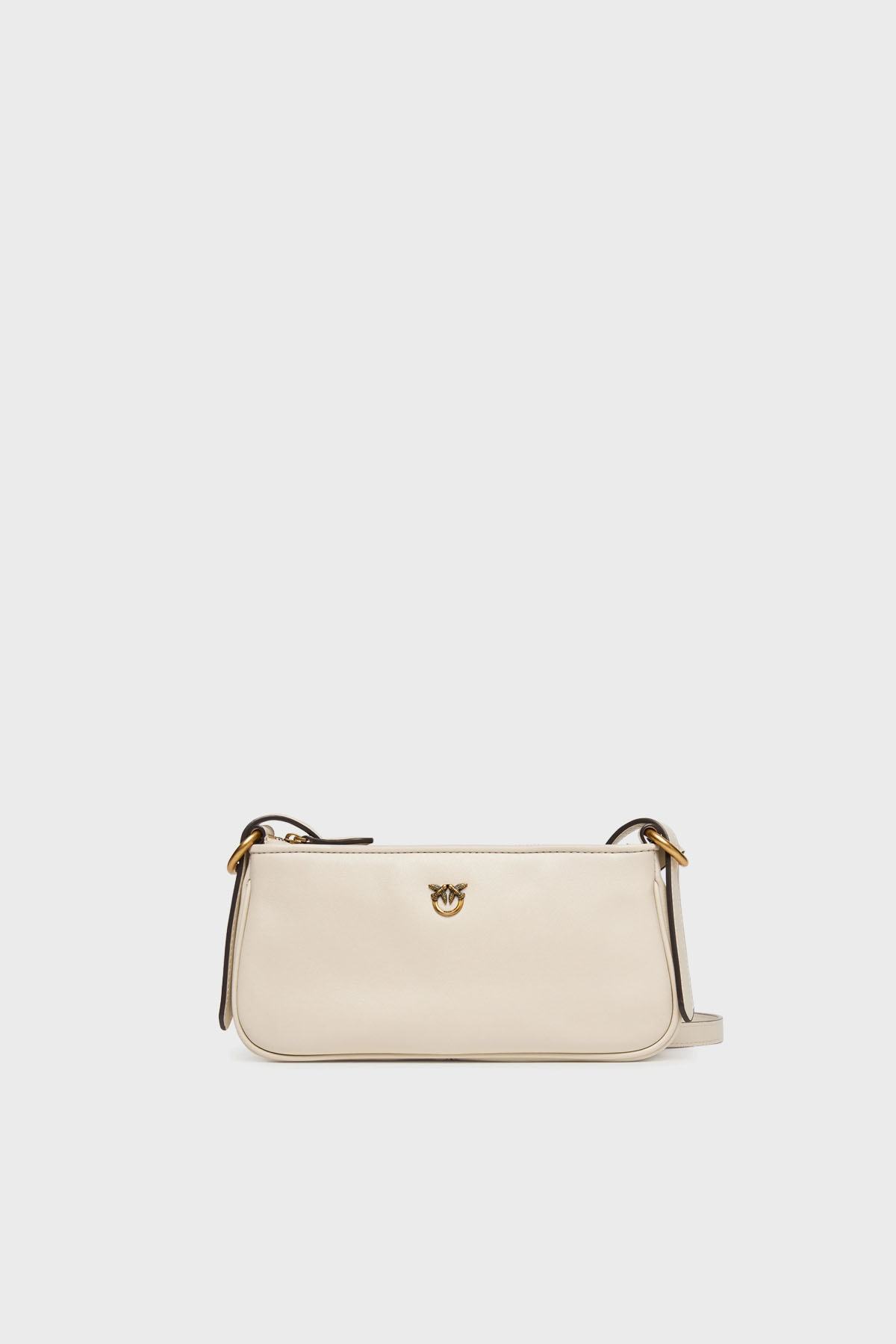 Pinko Logolu Ayarlanabilir Askılı Mini Kadın Çanta 105069 A0QO Z14Q KREM