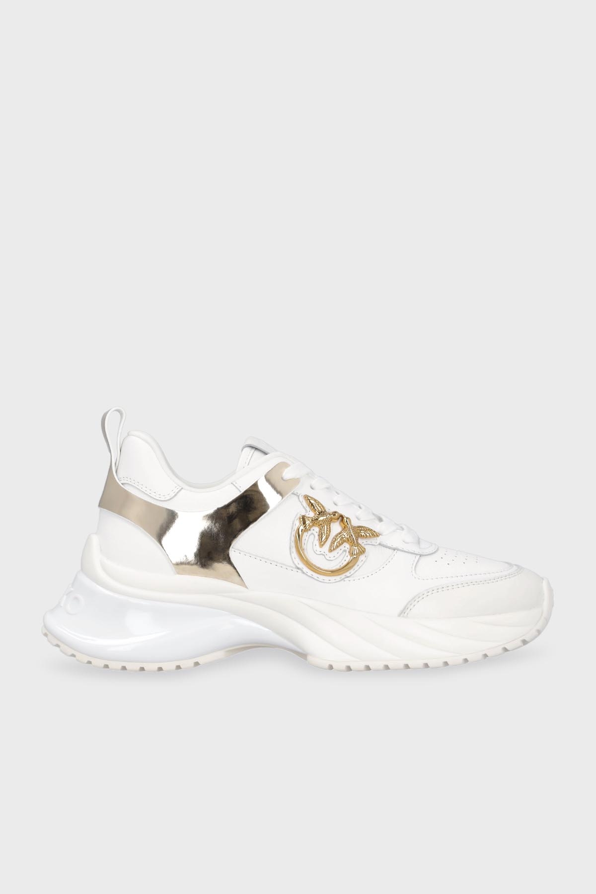 Pinko Logolu Deri Sneaker Kadın Ayakkabı SS0027 P025 Z1B BEYAZ