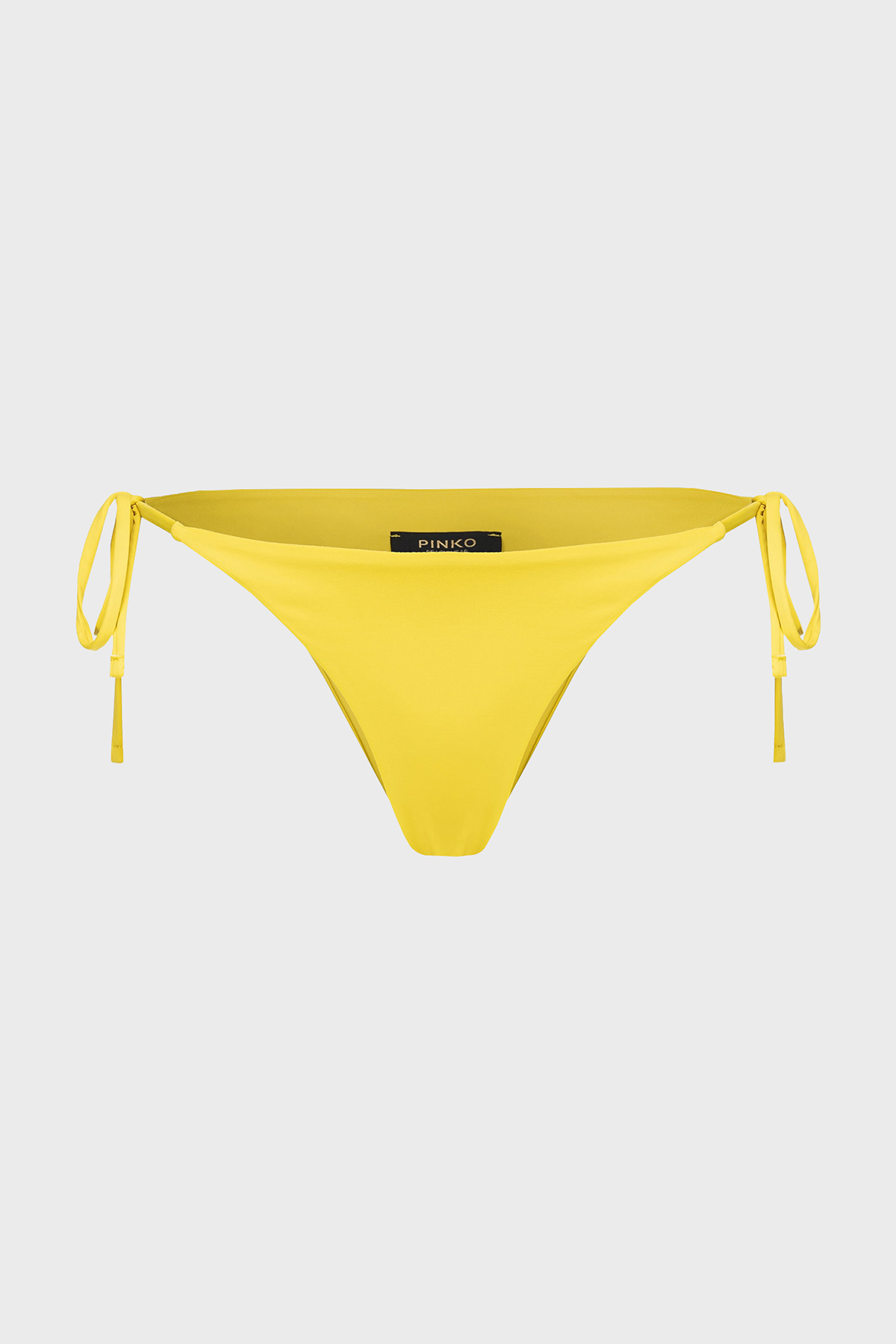 Pinko Yanlardan Bağlamalı Streç Jarse Kadın Bikini Altı 101268 A1PM H17 SARI