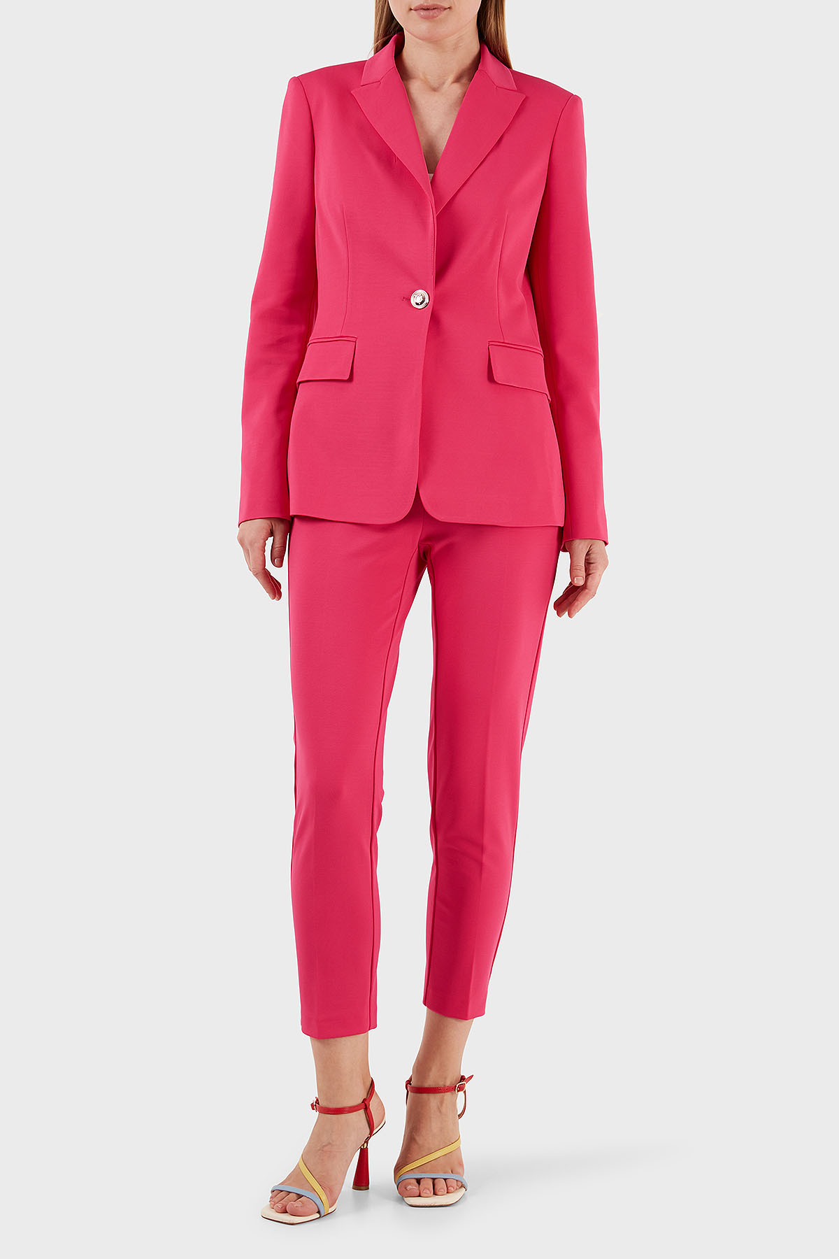 Pinko Yüksek Bel Regular Fit Kumaş Kadın Pantolon 100309 A0KD P87 FUŞYA